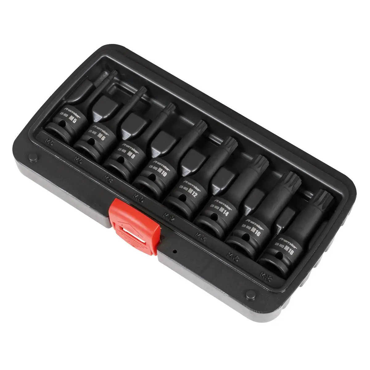 Sealey Premier Spline Impact Socket Bit Set 1/2"Sq Drive 8pc - Image 5