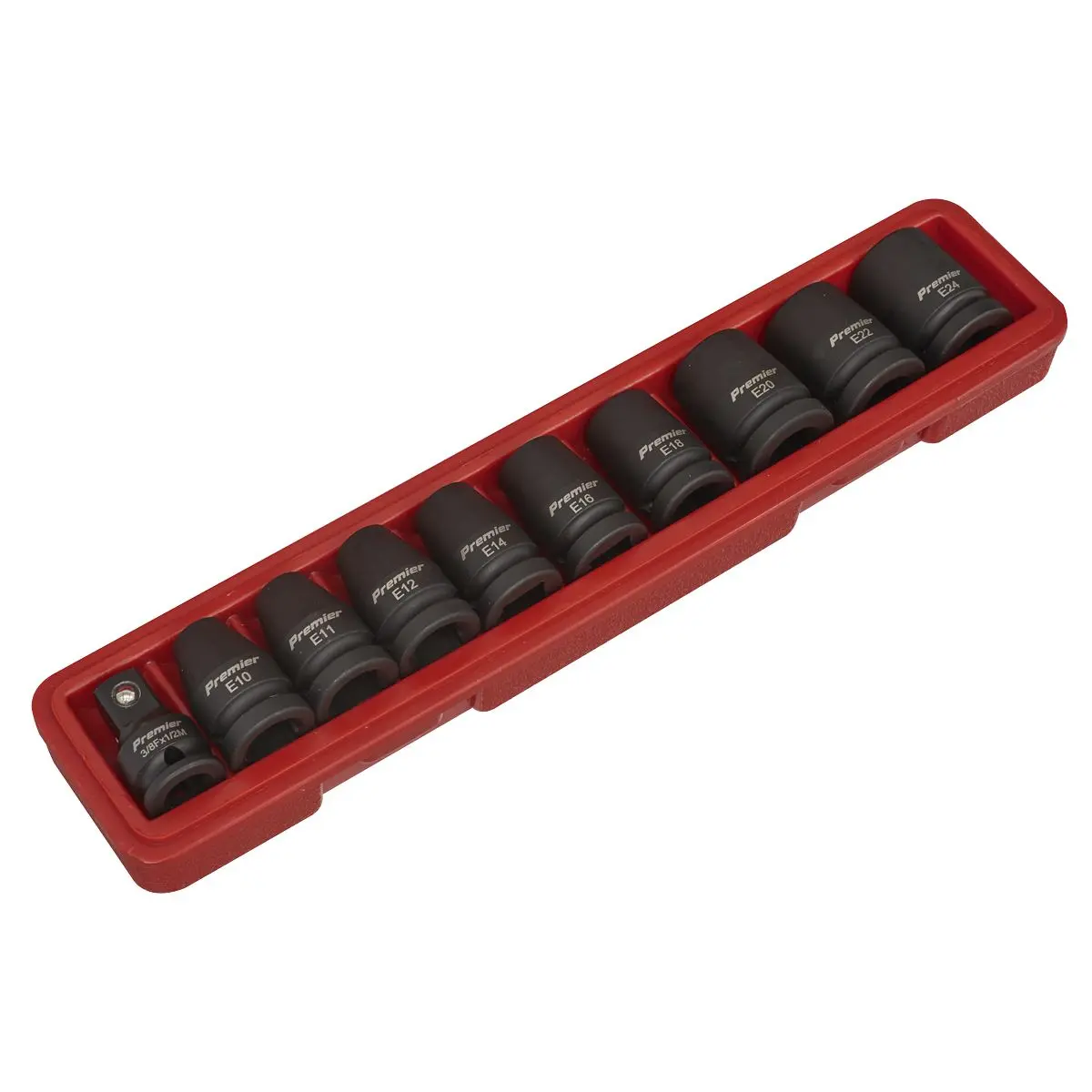 Sealey Premier Impact TRX-Star* Female Socket Set 10pc 1/2"Sq Drive - Image 4