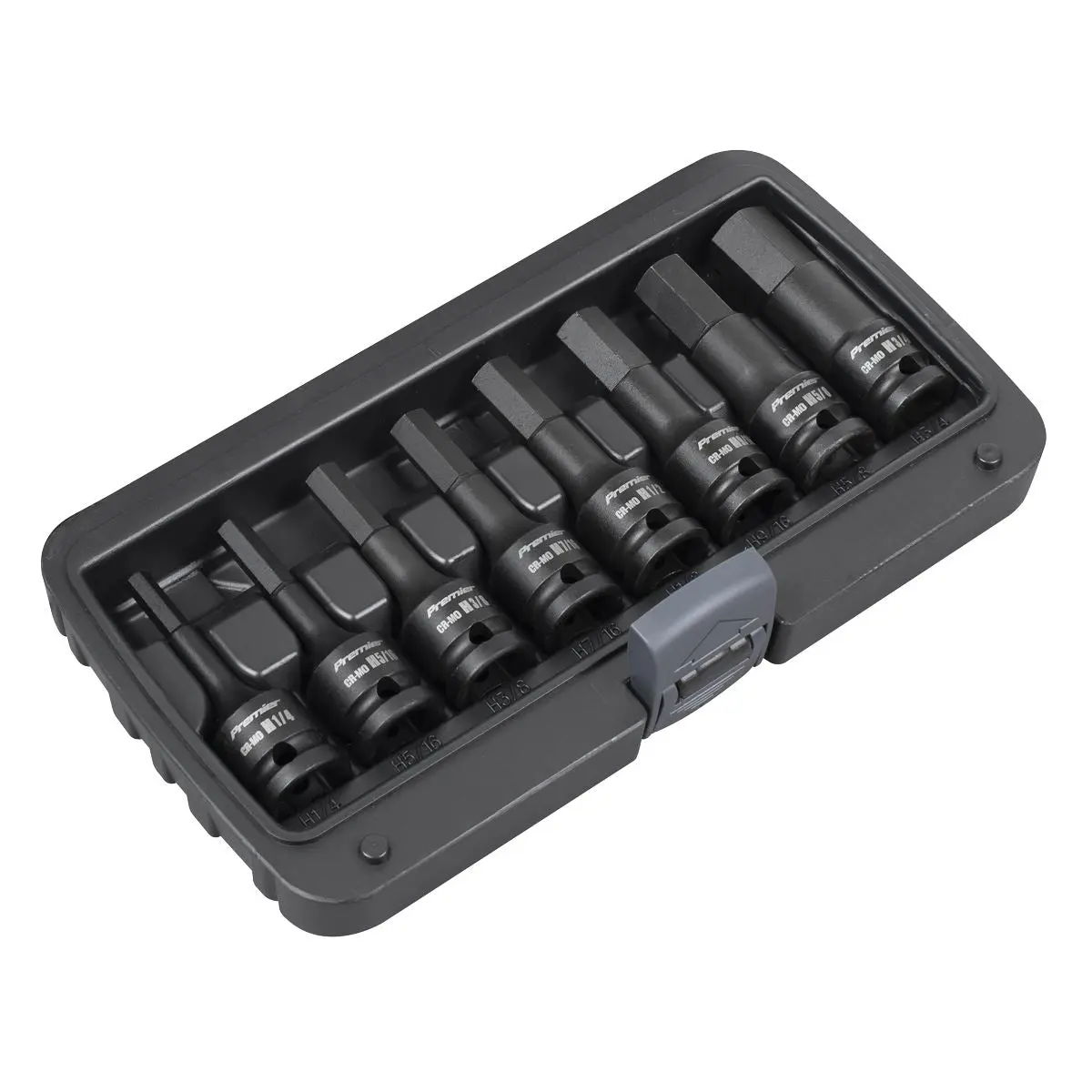 Sealey Premier Imperial Hex Impact Socket Bit Set 1/2"Sq Drive 8pc - Image 4