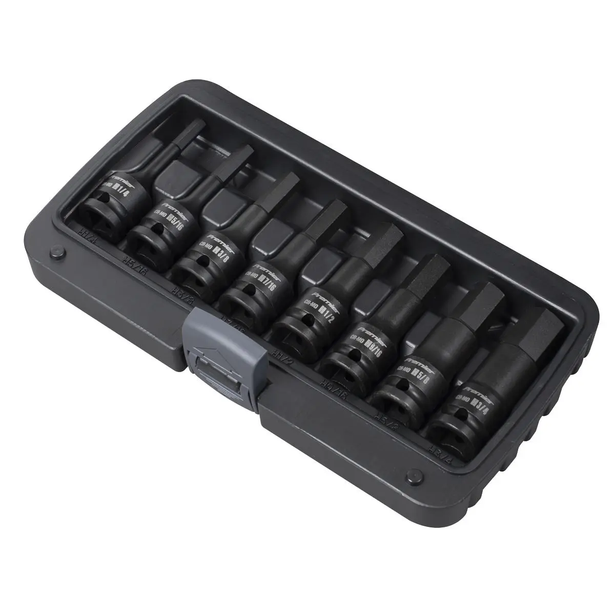 Sealey Premier Imperial Hex Impact Socket Bit Set 1/2"Sq Drive 8pc - Image 5