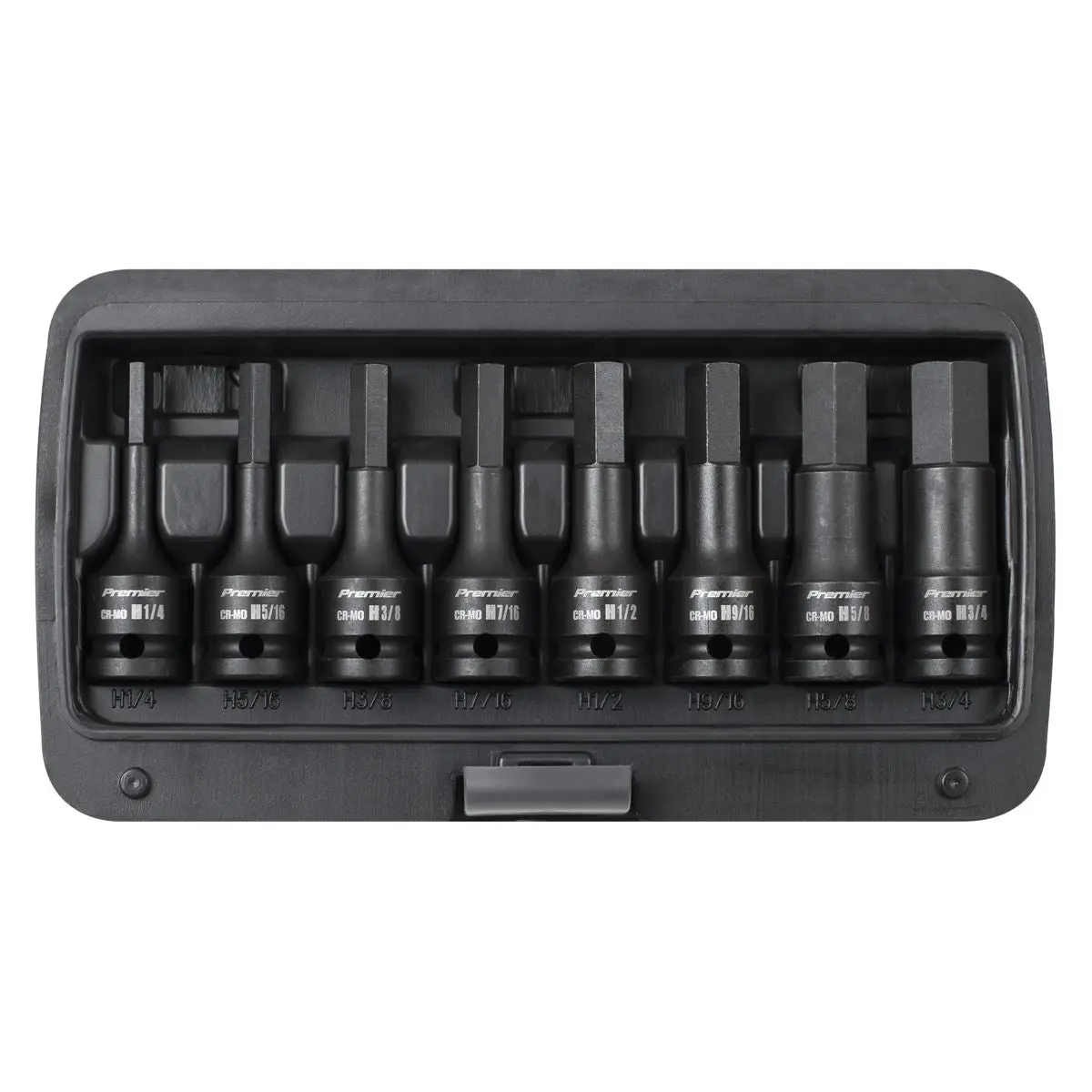 Sealey Premier Imperial Hex Impact Socket Bit Set 1/2"Sq Drive 8pc - Image 6
