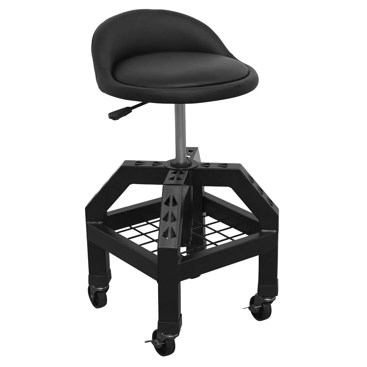 Sealey Premier Industrial Premier Industrial Pneumatic Creeper Stool with Adjustable Height Swivel Seat & Back Rest - Image 4