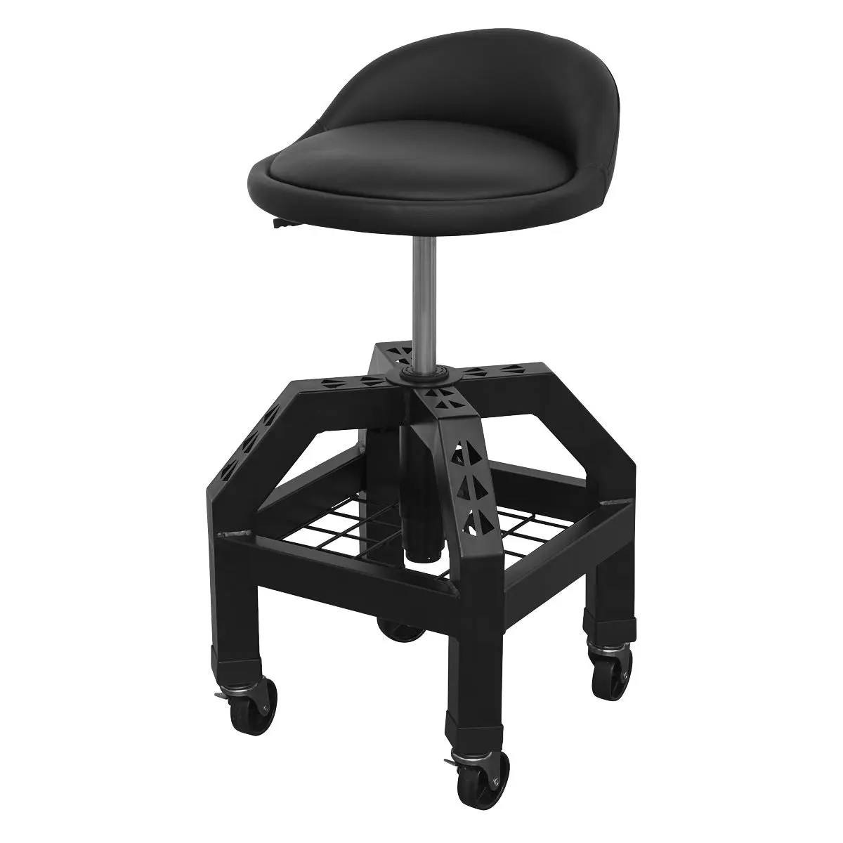 Sealey Premier Industrial Premier Industrial Pneumatic Creeper Stool with Adjustable Height Swivel Seat & Back Rest - Image 5