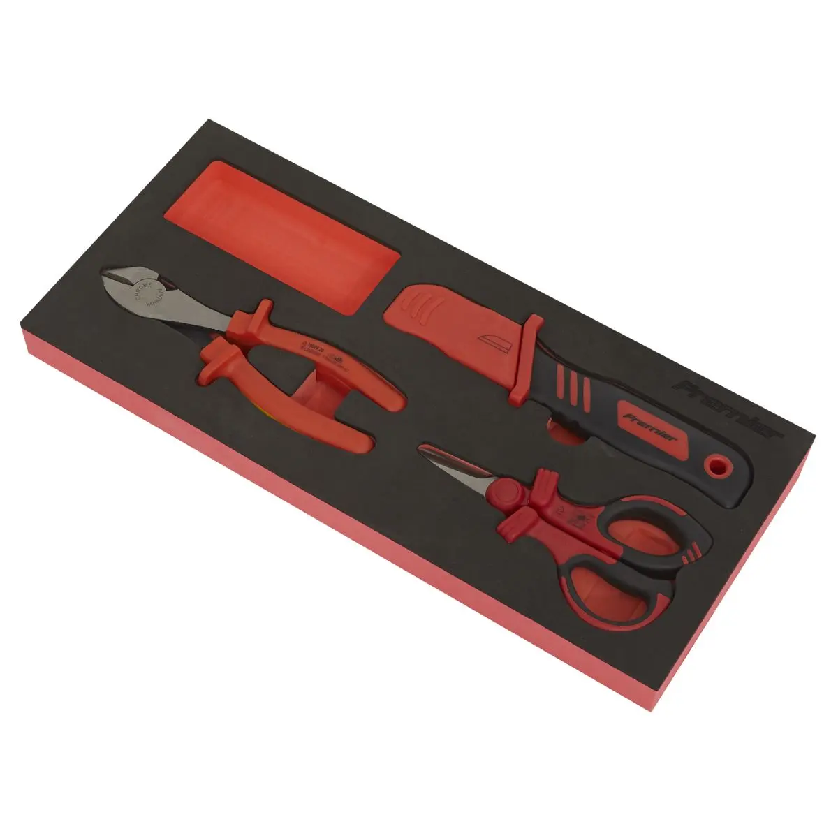 Sealey Premier Insulated Cutting Set 3pc with Tool Tray - VDE Approved - Image 2
