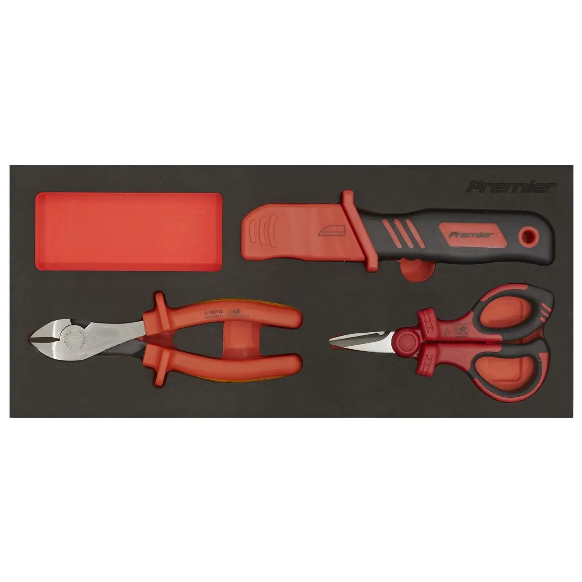Sealey Premier Insulated Cutting Set 3pc with Tool Tray - VDE Approved - Image 3