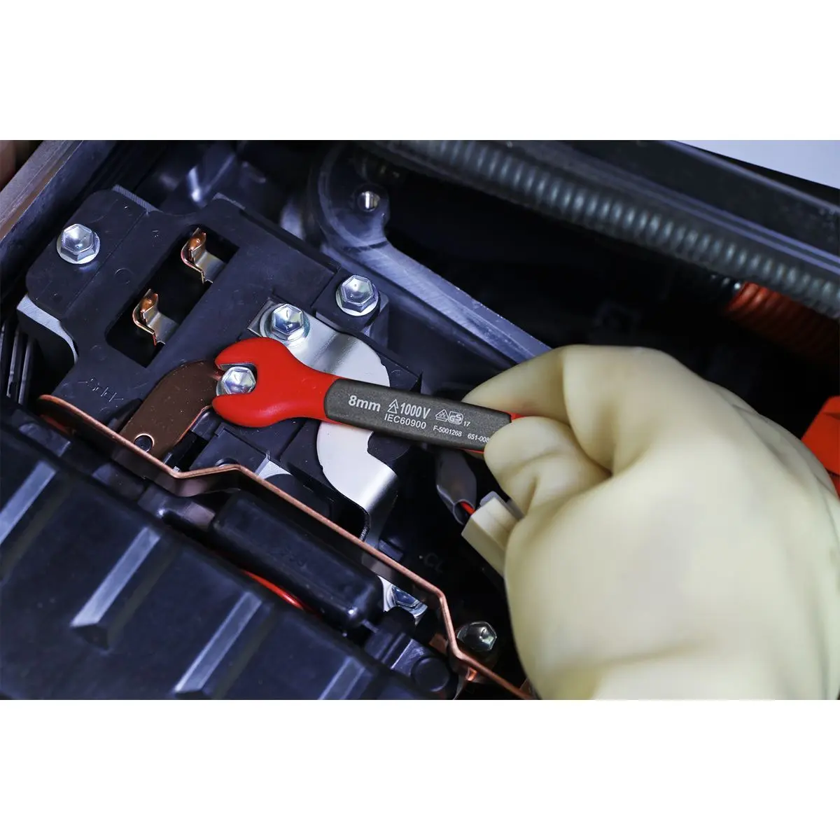 Sealey Premier Insulated Open-End Spanner Set 7pc VDE Approved - Image 4