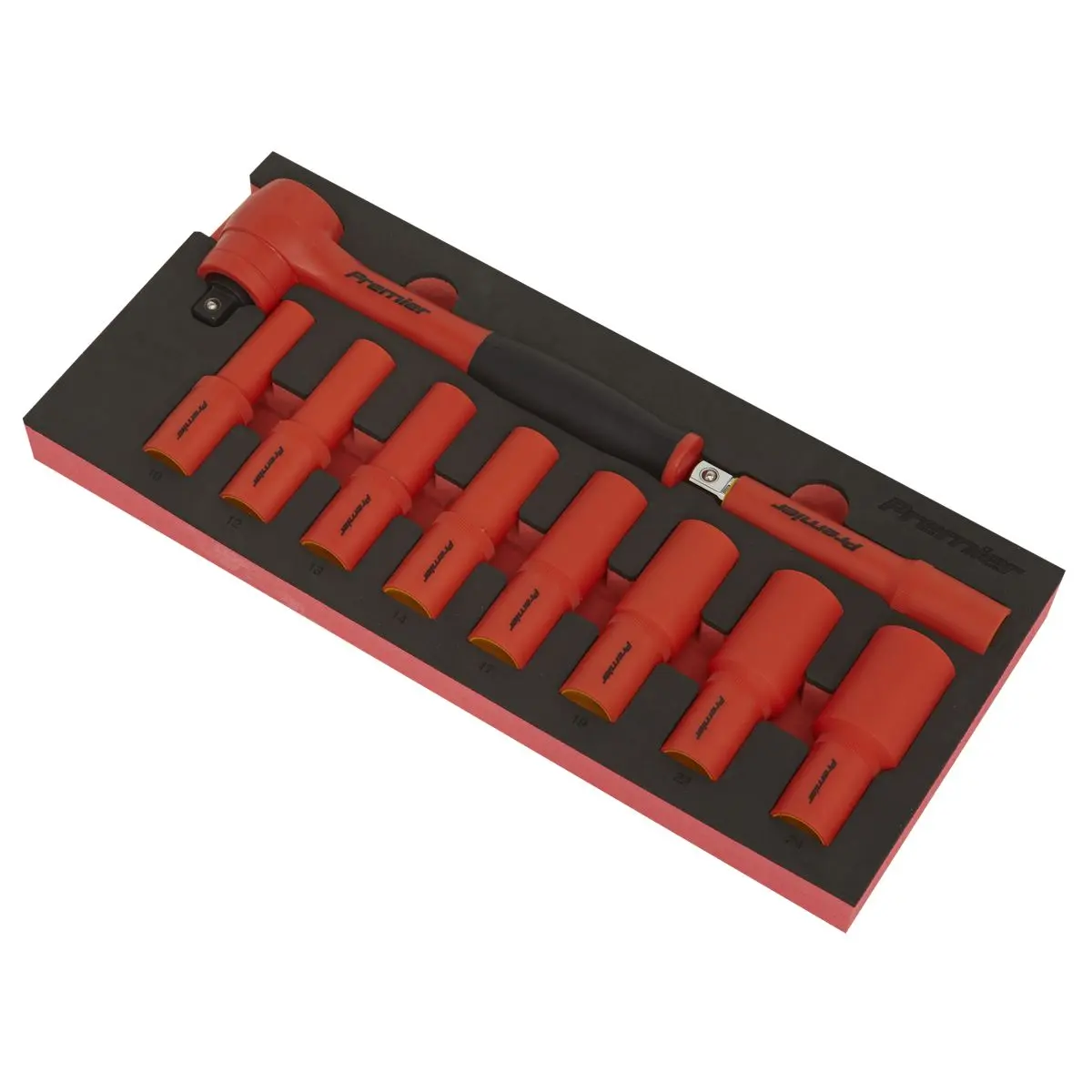 Sealey Premier Insulated Socket Set with Tool Tray 10pc 1/2"Sq Drive - VDE Approved - Image 7
