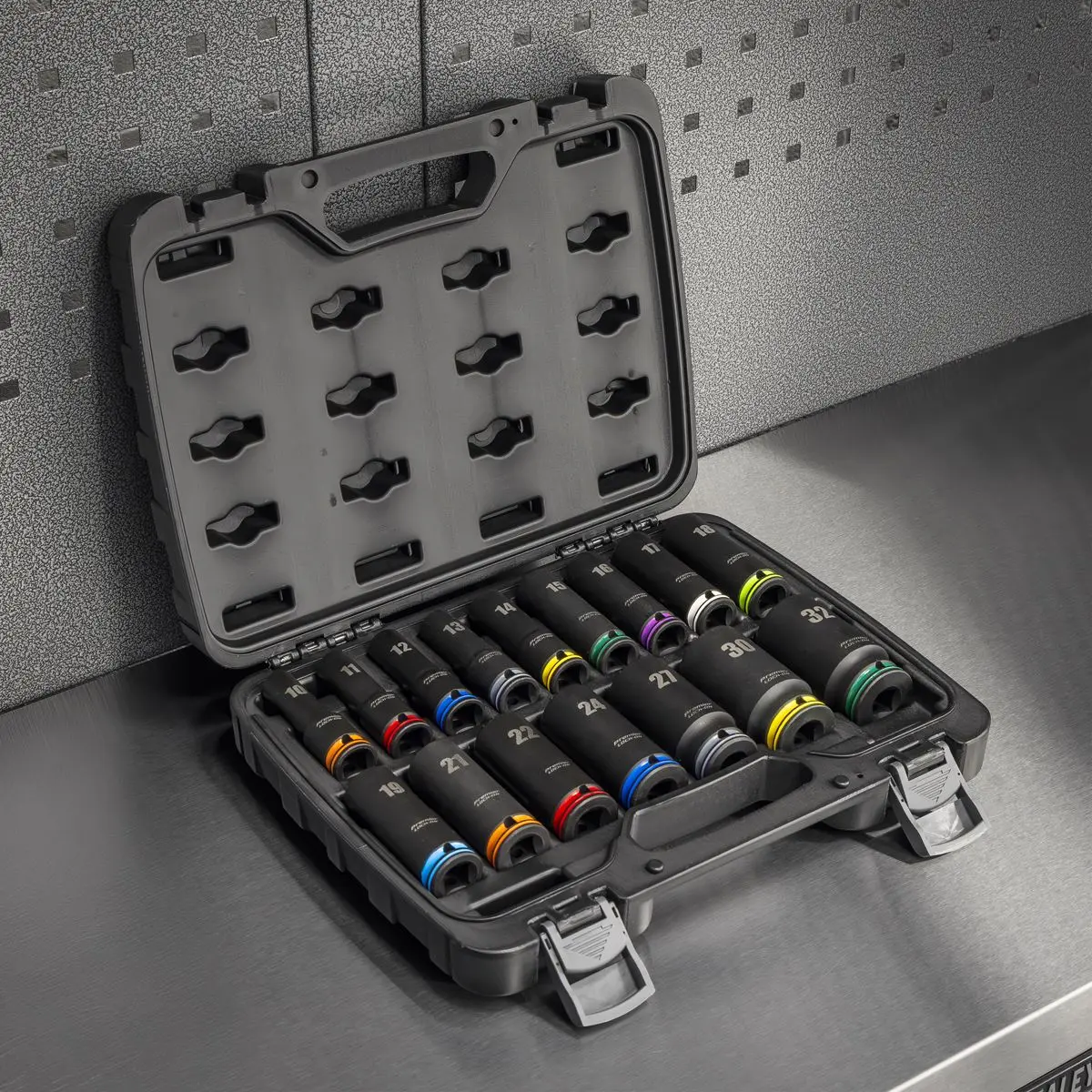 Sealey Premier Lock-On™ Deep Impact Socket Set 1/2"Sq Drive 16pc - Image 2