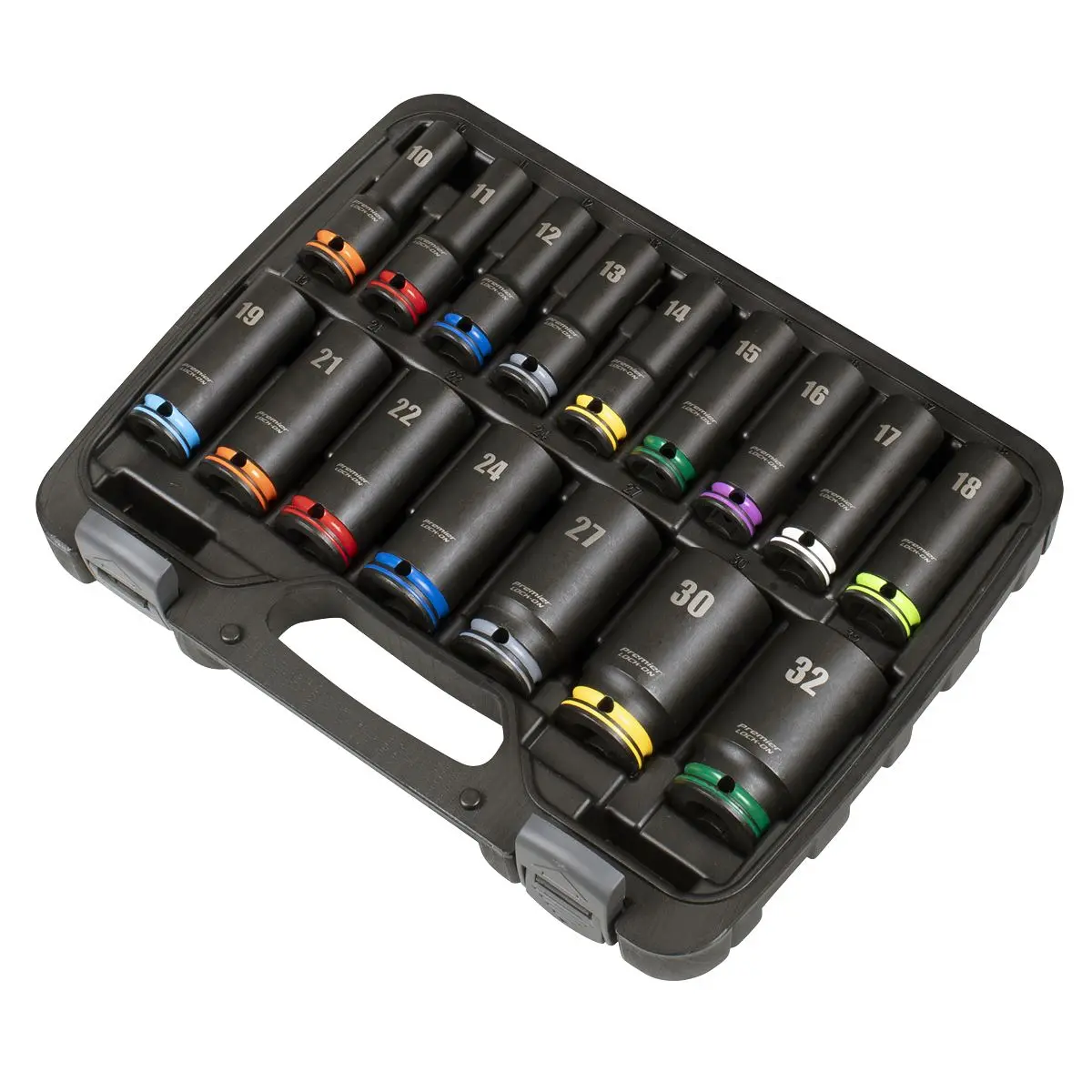 Sealey Premier Lock-On™ Deep Impact Socket Set 1/2"Sq Drive 16pc - Image 6