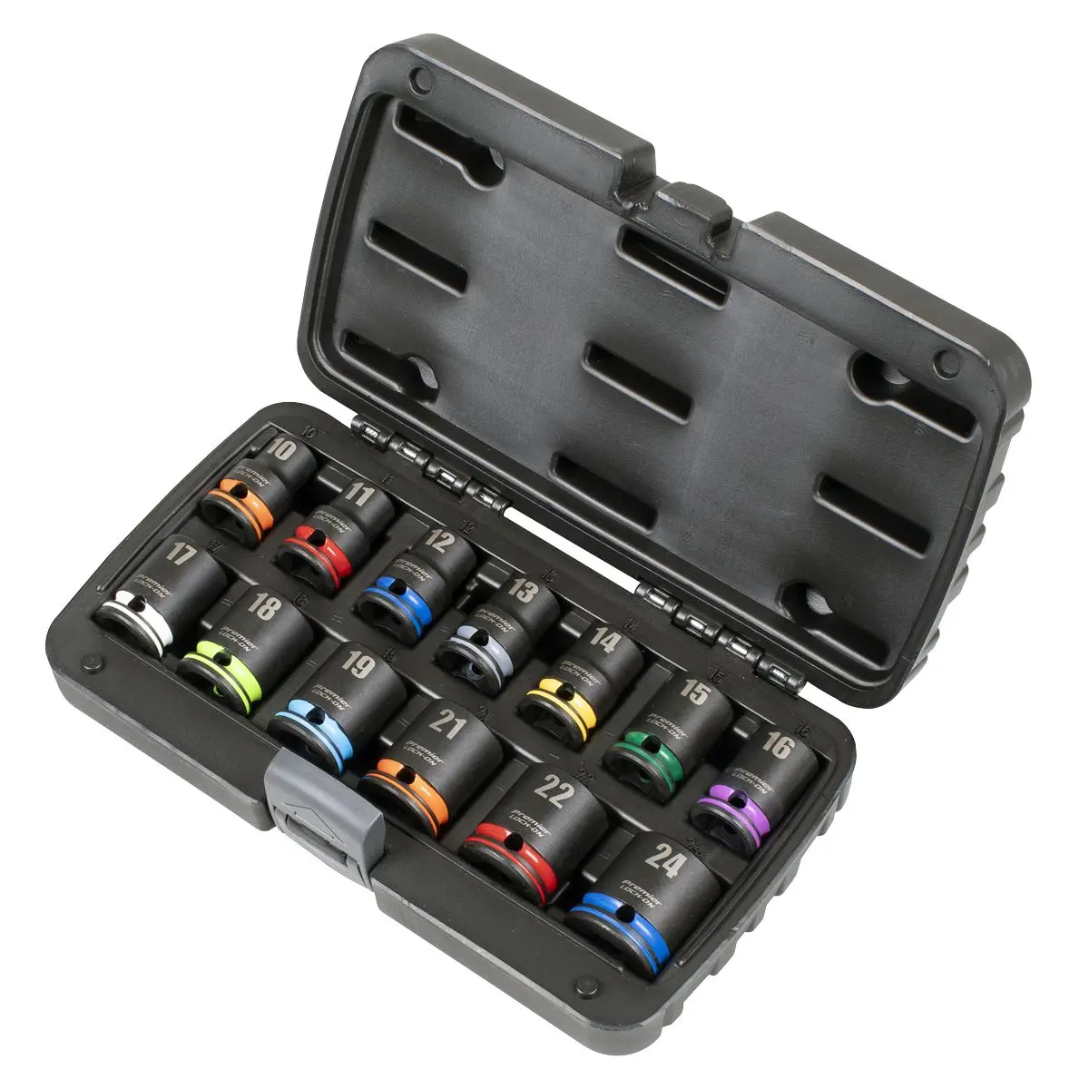 Sealey Premier Lock-On™ Impact Socket Set 13pc 1/2"Sq Drive 6pt Metric - Image 2
