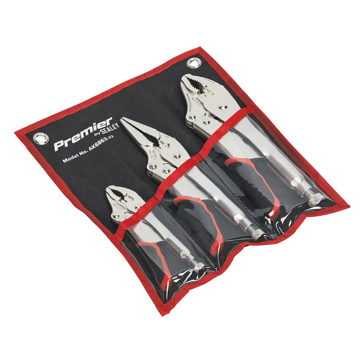 Sealey Premier Locking Pliers Set 3pc Quick Release - Image 3