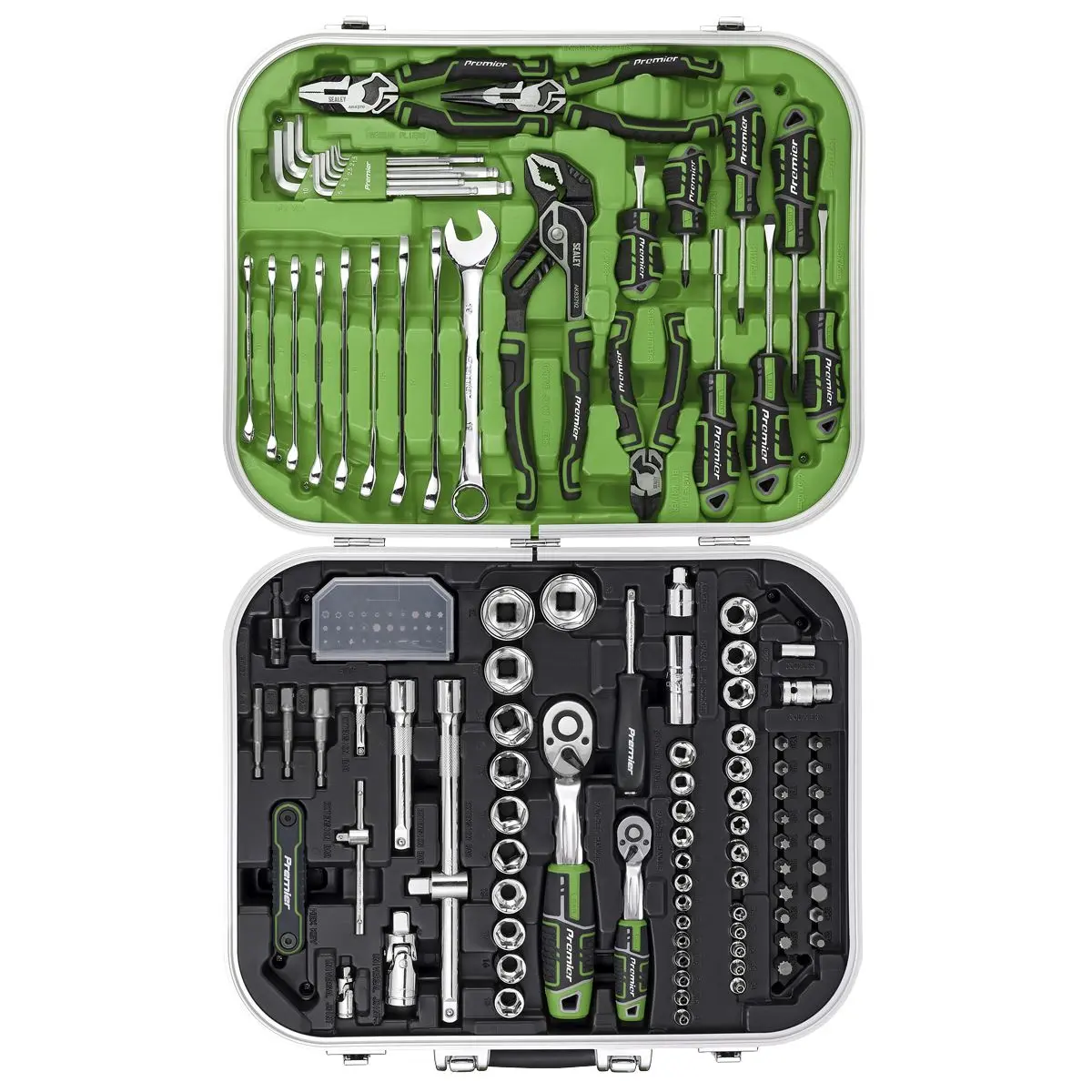 Sealey Premier Mechanic's Tool Kit 144pc Hi-Vis Green - Image 13