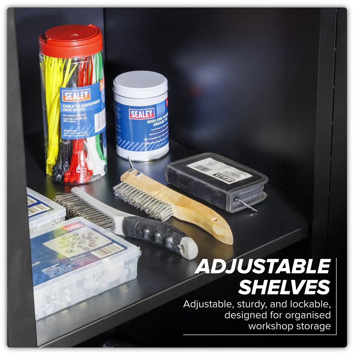 Sealey Premier Premier 2.5m Storage System - Oak Worktop - Image 4