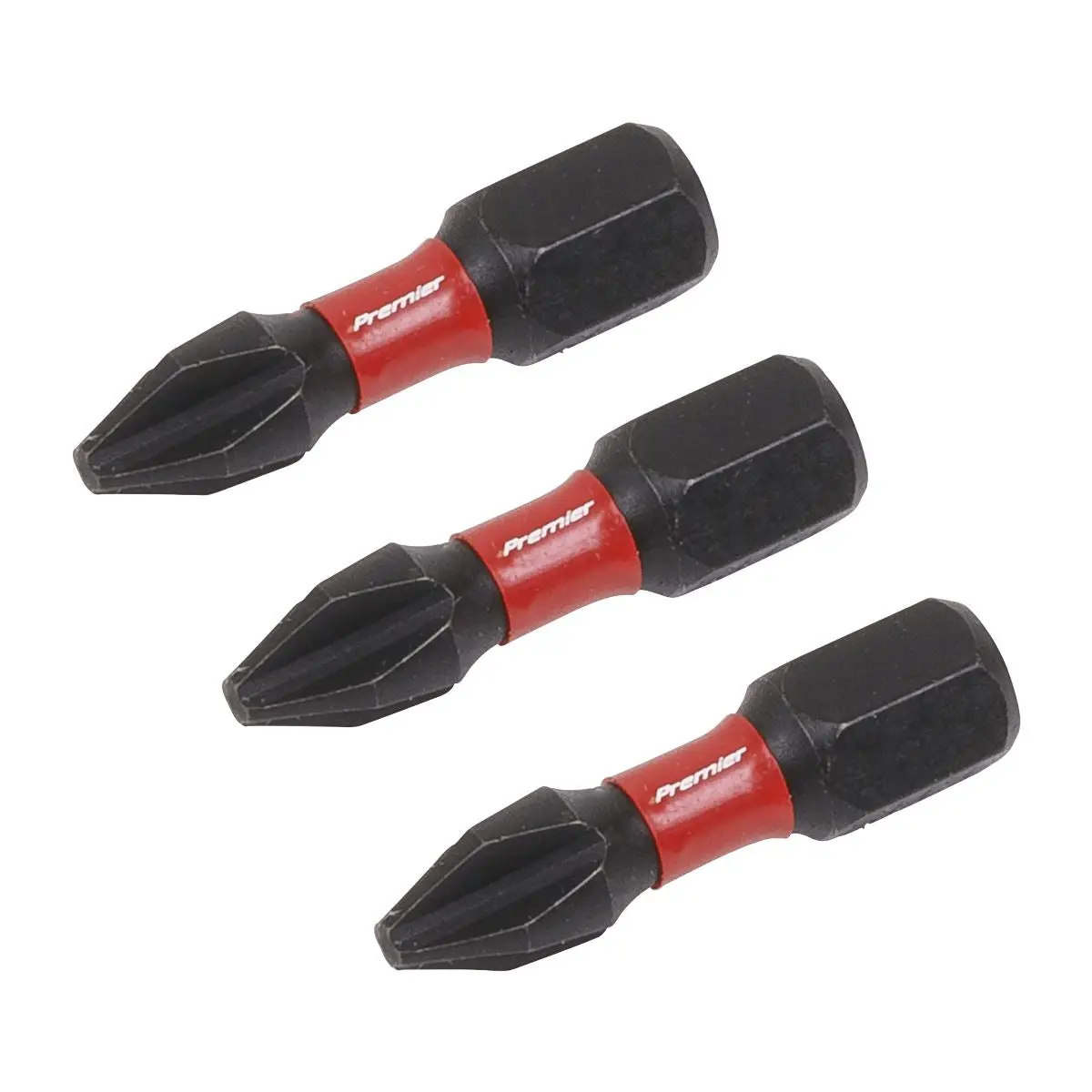 Sealey Premier Phillips #2 Impact Power Tool Bits 25mm - 3pc - Image 2