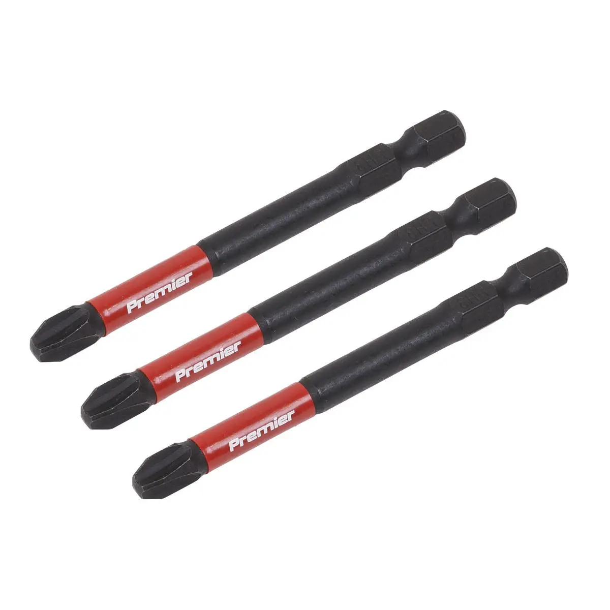 Sealey Premier Phillips #3 Impact Power Tool Bits 75mm - 3pc - Image 2