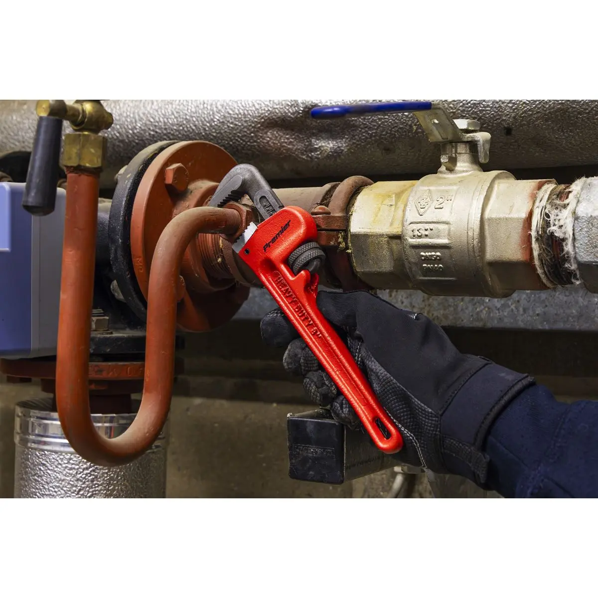 Sealey Premier Cast Steel Pipe Wrench European Pattern 200mm - Image 7