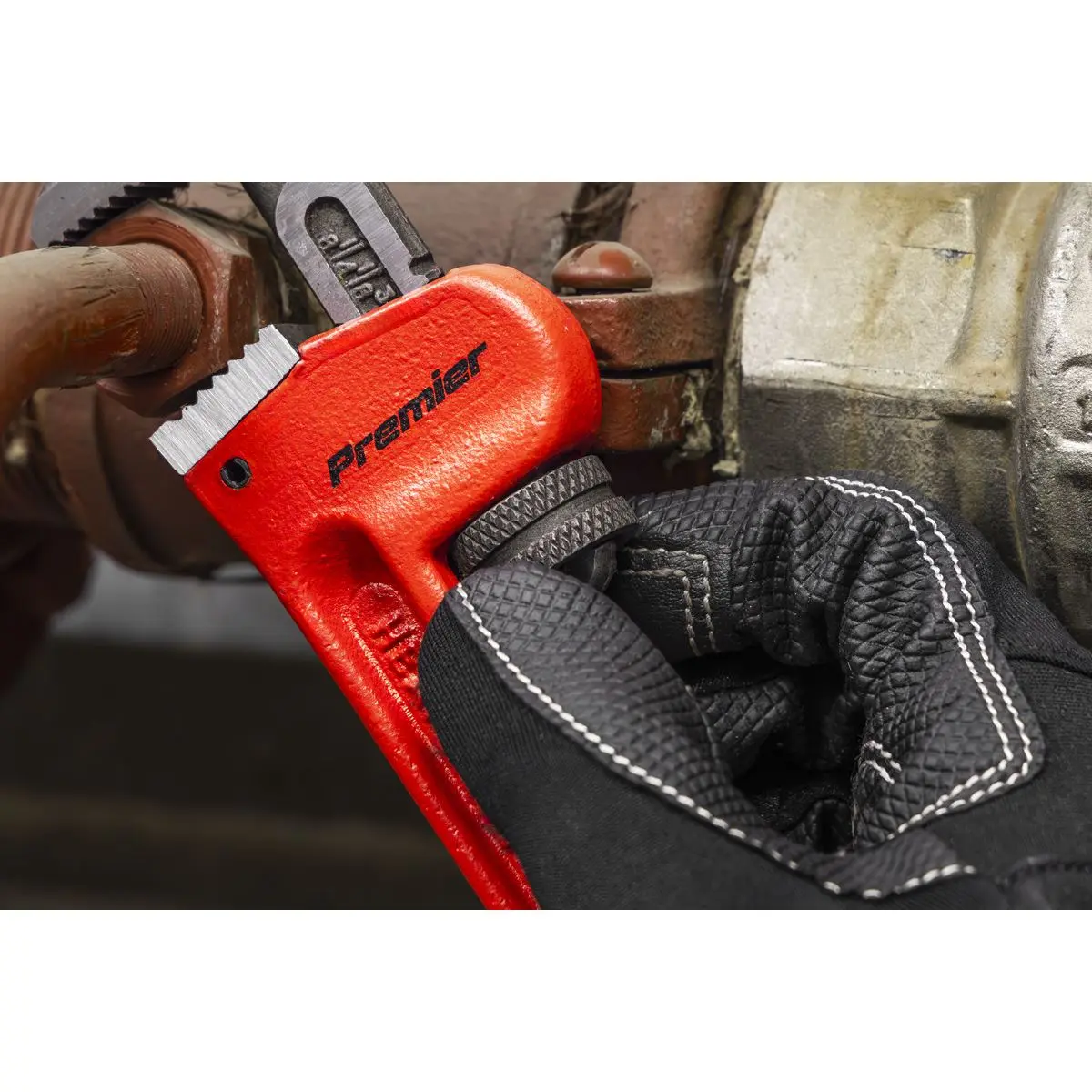 Sealey Premier Cast Steel Pipe Wrench European Pattern 200mm - Image 8