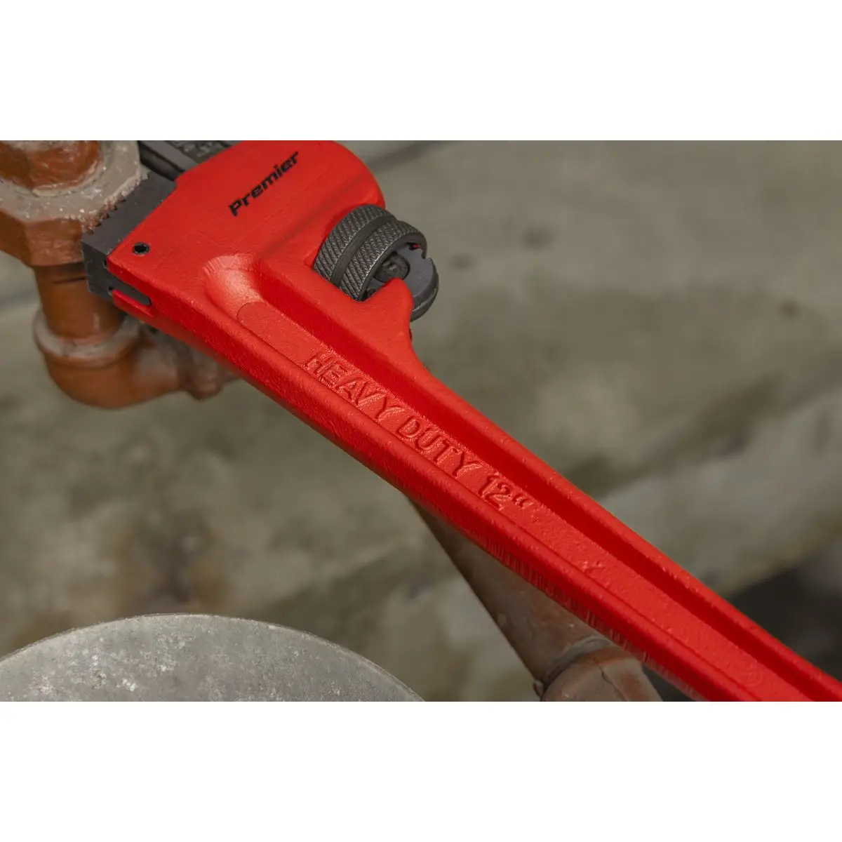 Sealey Premier Cast Steel Pipe Wrench European Pattern 300mm - Image 9