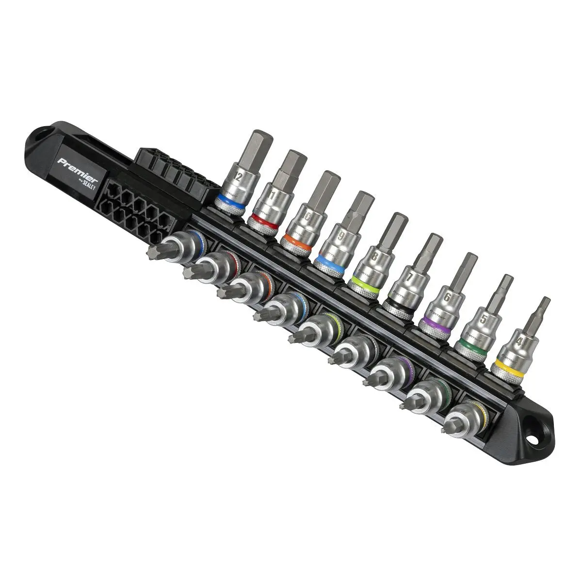 Sealey Premier Platinum Series Hex & TRX-Star* Socket Bit Set 3/8"Sq Drive 18pc - Image 4