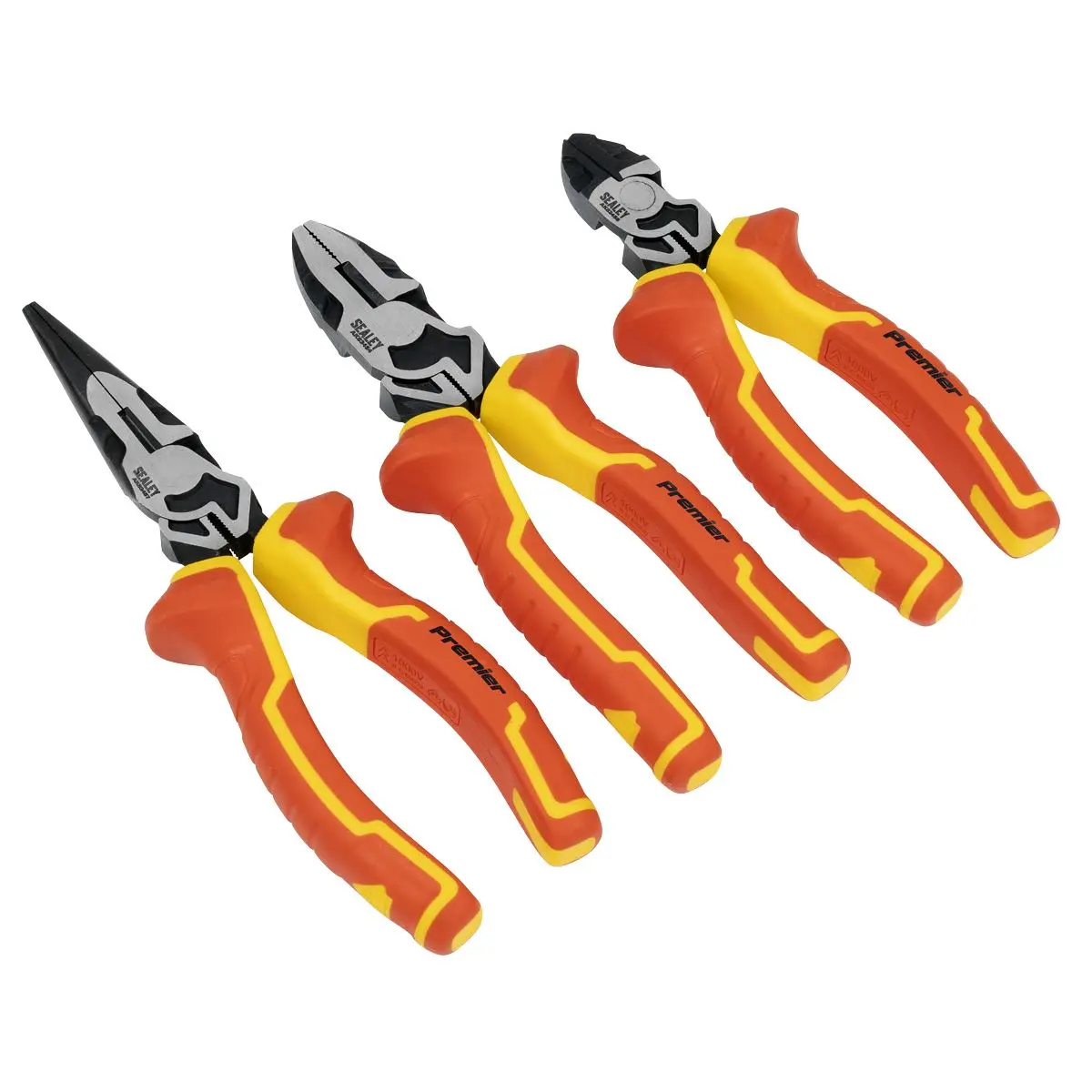 Sealey Premier High Leverage Pliers Set 3pc - VDE Approved