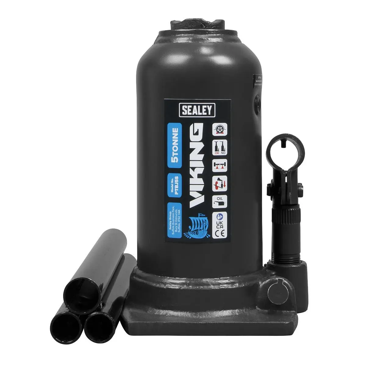 Sealey Viking Telescopic Bottle Jack 5 Tonne - Image 3