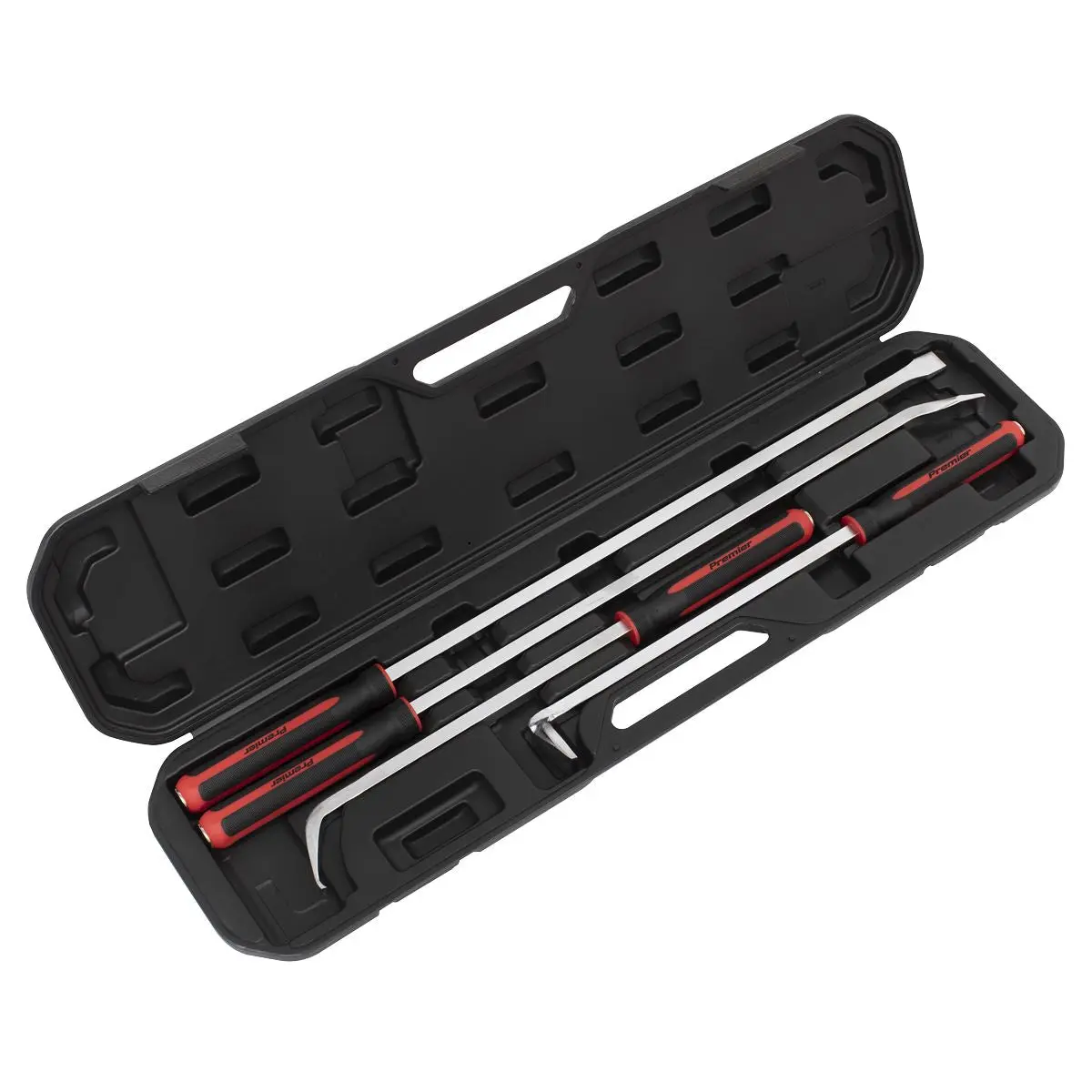 Sealey Premier Pry Bar Set 4pc Heavy-Duty with Hammer Cap