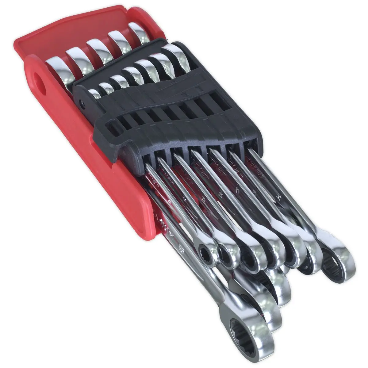 Sealey Premier Platinum Ratchet Combination Spanner Set 12pc - Metric - Premier Platinum - Image 7
