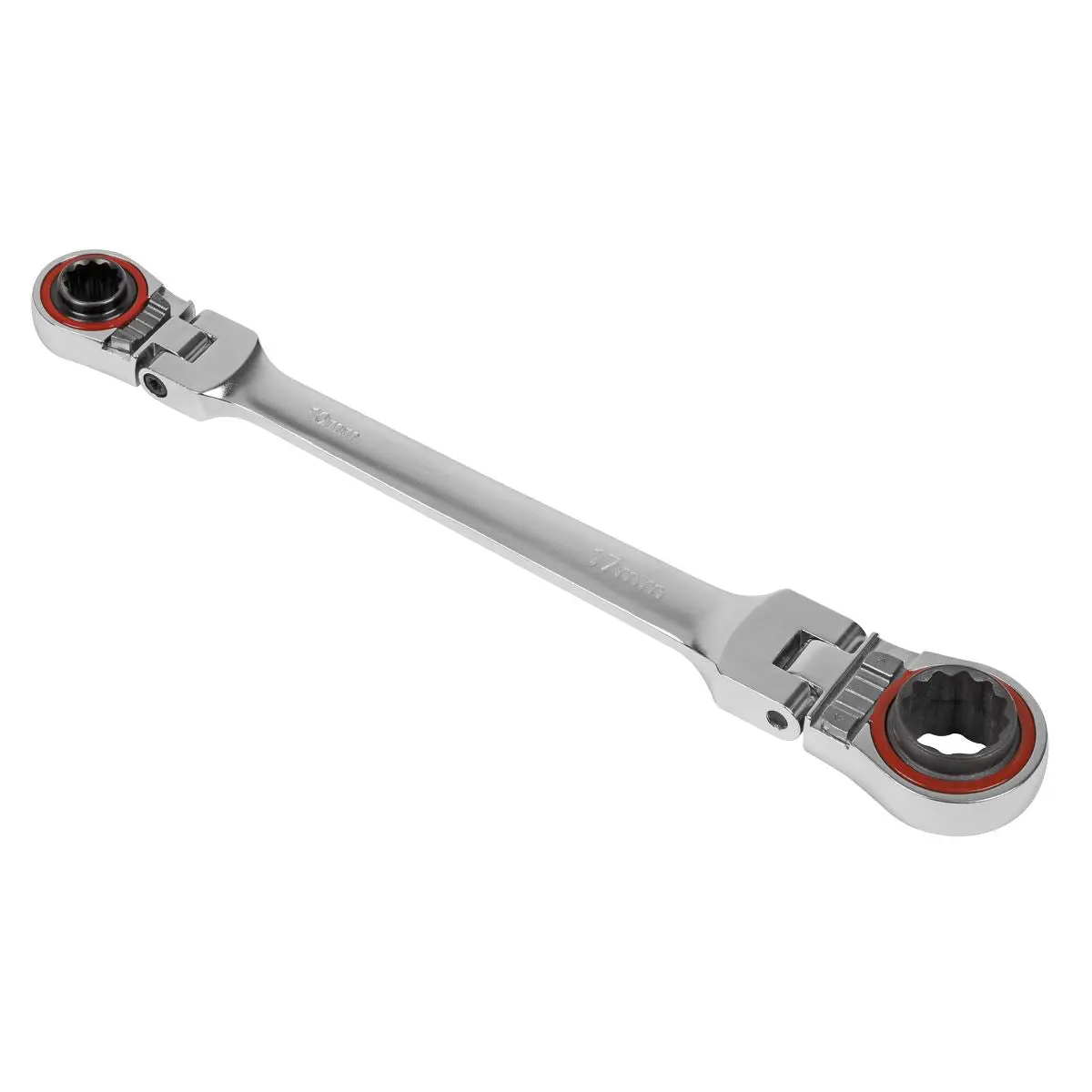 Sealey Premier Platinum Ratchet Ring Spanner 4-in-1 Flexi-Head Reversible Metric Premier Platinum