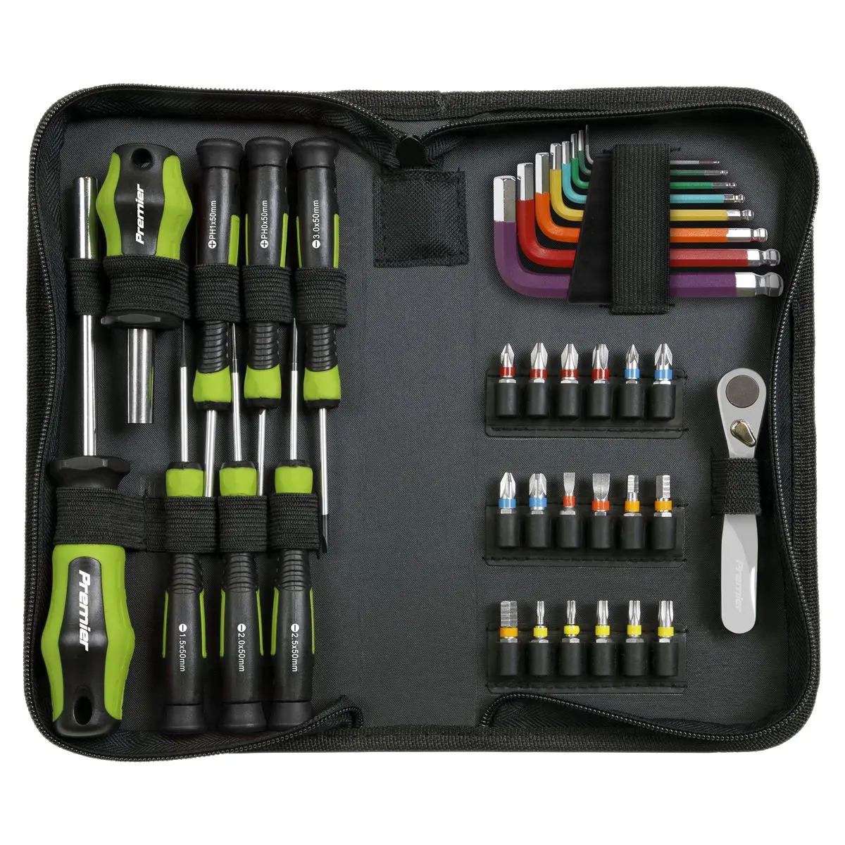 Sealey Premier Ratchet, Screwdriver, Hex Key & Bit Set 35pc Advent Calendar - Image 2