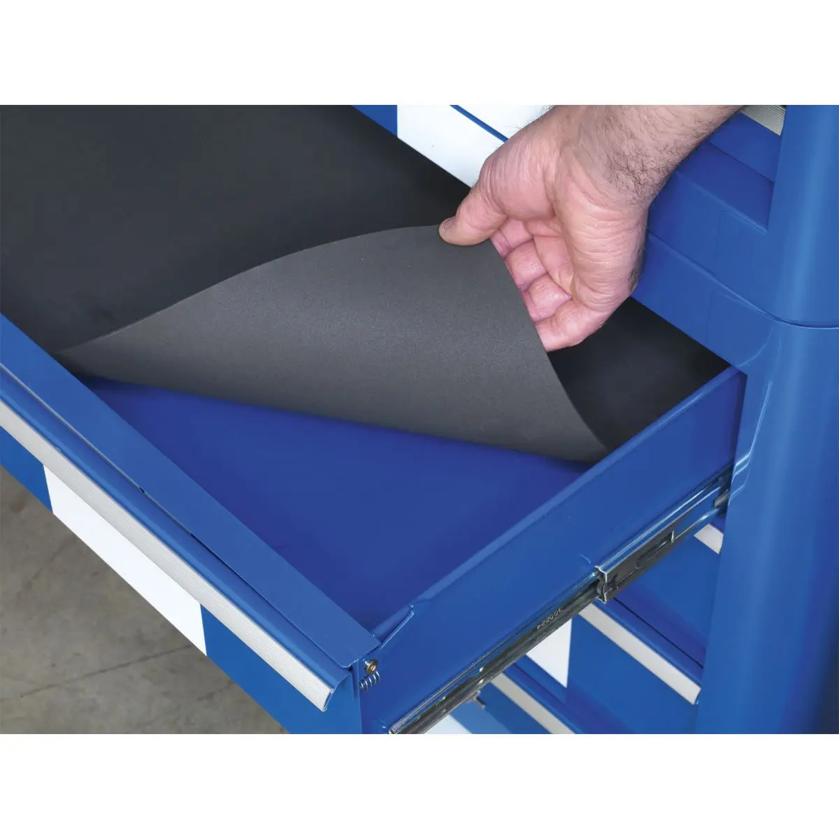 Sealey Premier Retro Style Wide Topchest & Rollcab Combination 10 Drawer Blue/White Stripes - Image 7