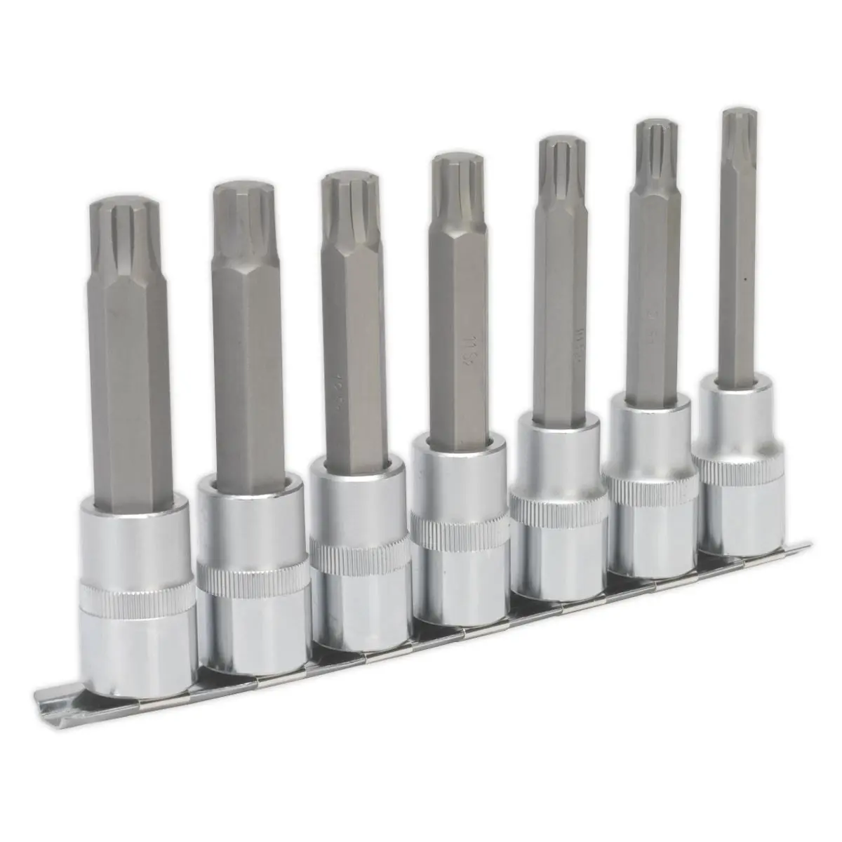Sealey Premier Ribe Socket Bit Set 7pc 1/2"Sq Drive 100mm