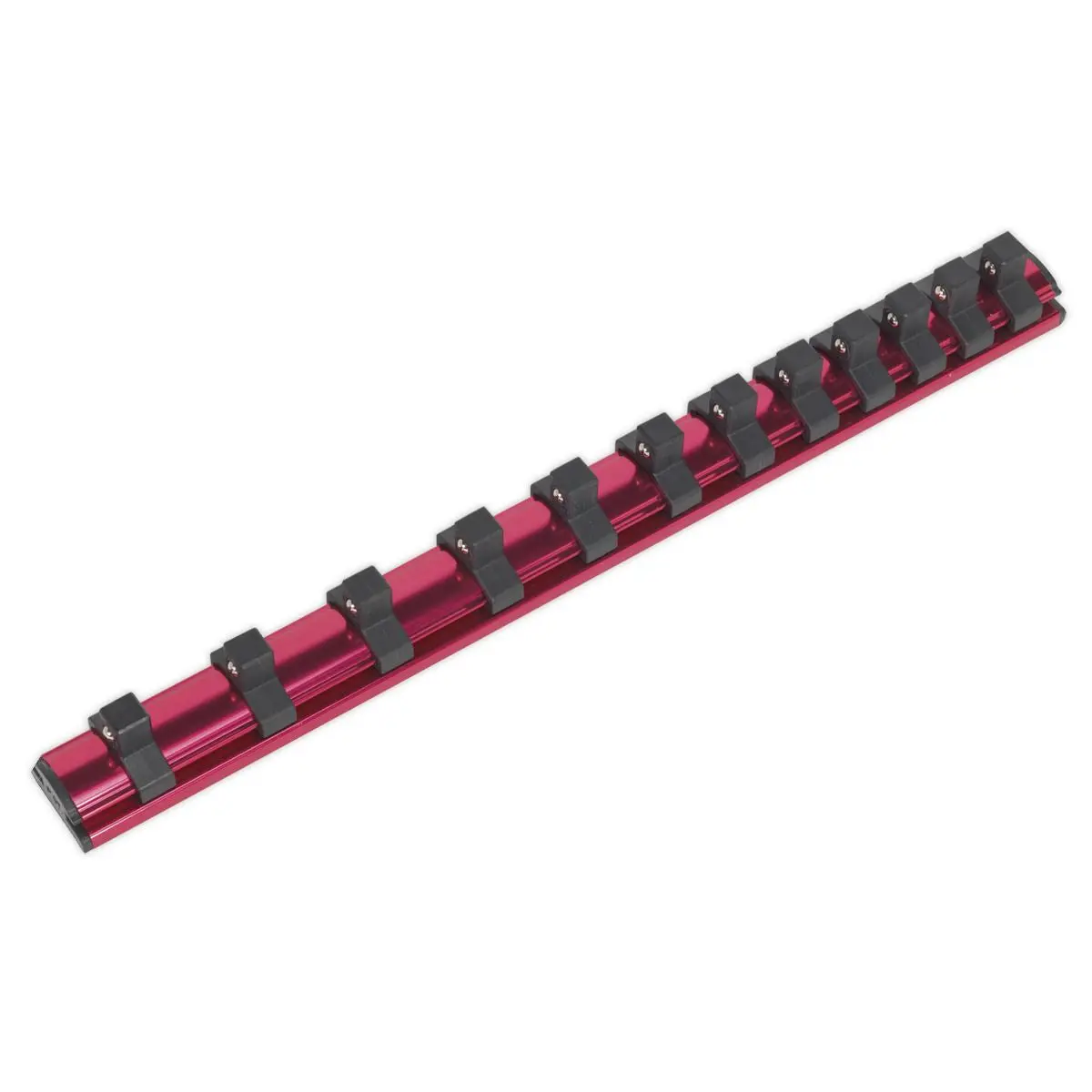 Sealey Premier Socket Retaining Rail Magnetic 3/8"Sq Drive 12 Clips - Image 4