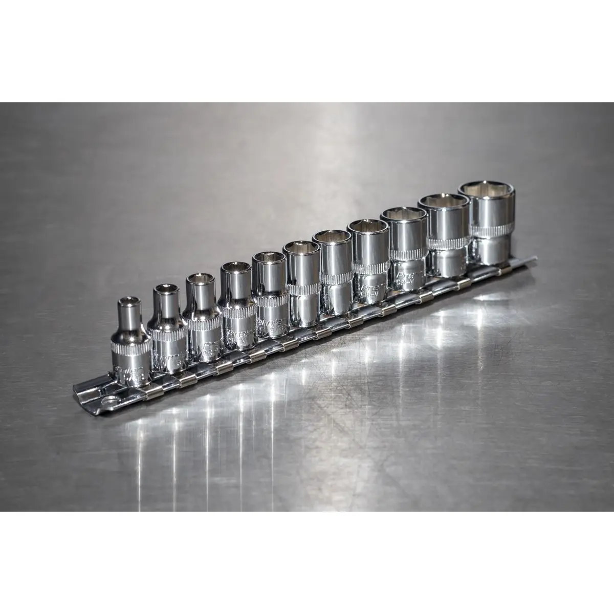Sealey Premier Socket Set 11pc 1/4"Sq Drive WallDrive® - Imperial - Image 5