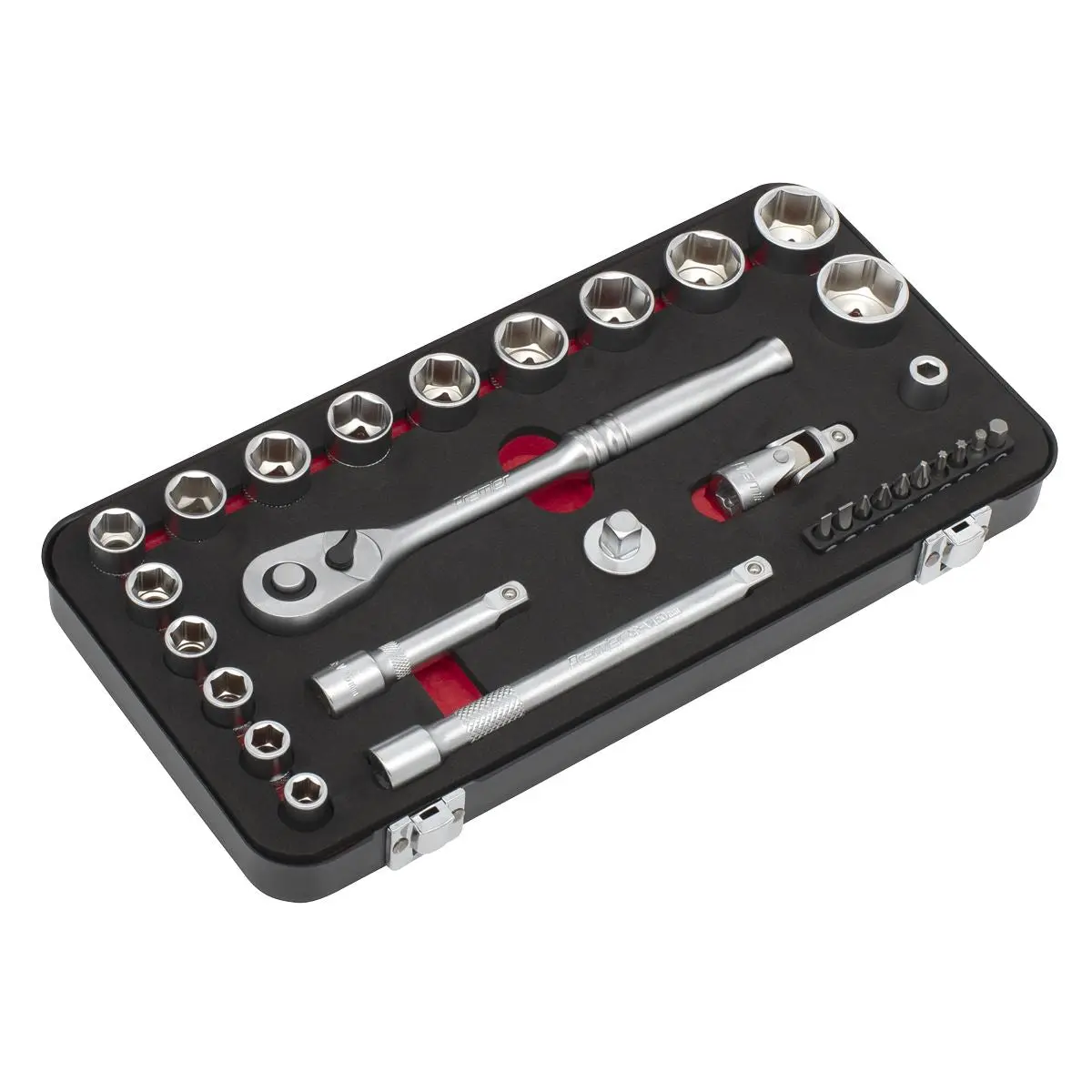 Sealey Socket Set 3/8" Drive Premier Platinum Series Vehicle Ratchet Wrench 31pc - Image 7
