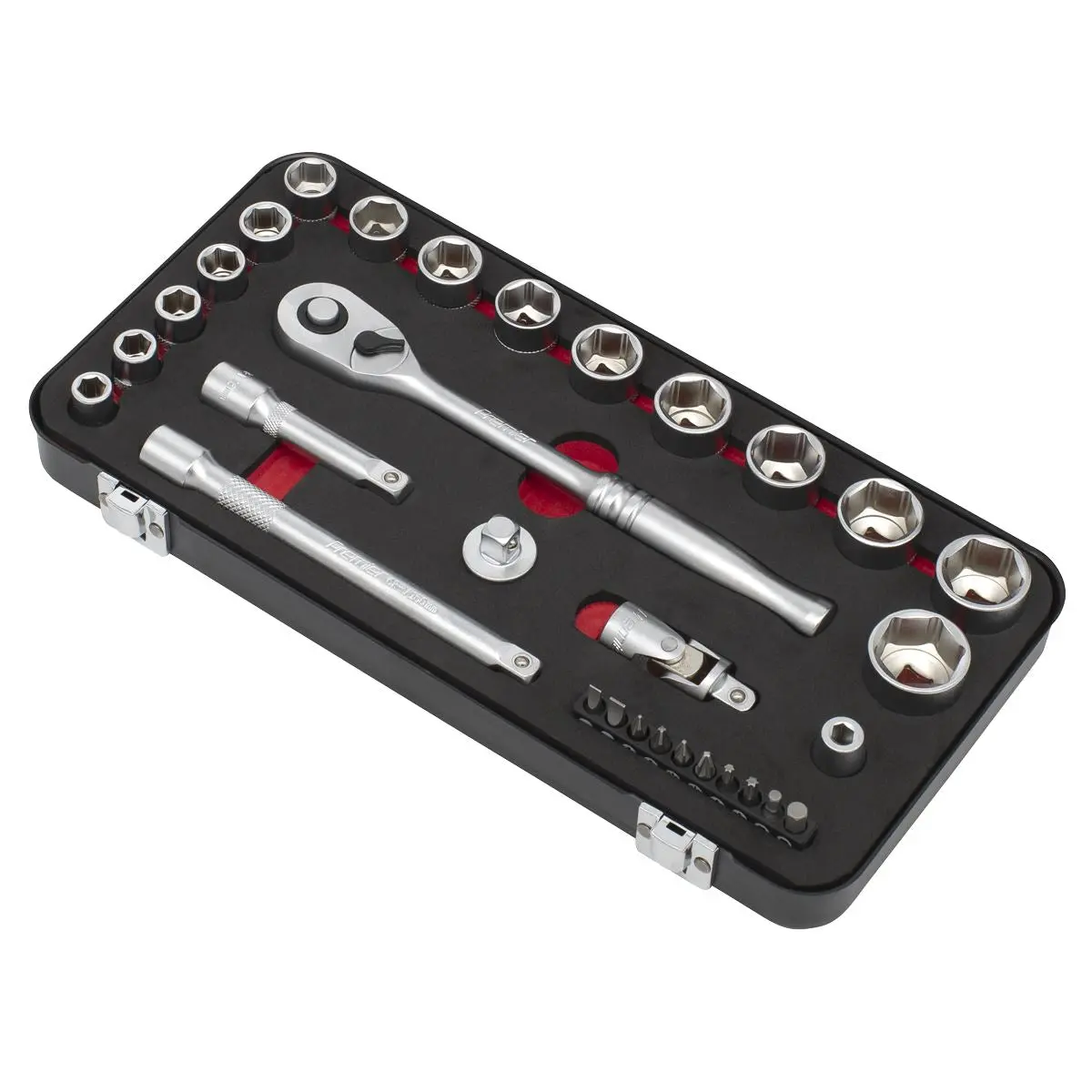Sealey Socket Set 3/8" Drive Premier Platinum Series Vehicle Ratchet Wrench 31pc - Image 8