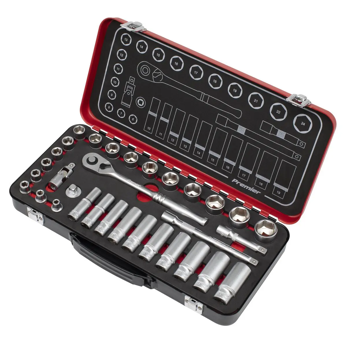 Sealey Premier Platinum Socket Set 3/8"Sq Drive 32pc - Premier Platinum - Image 6