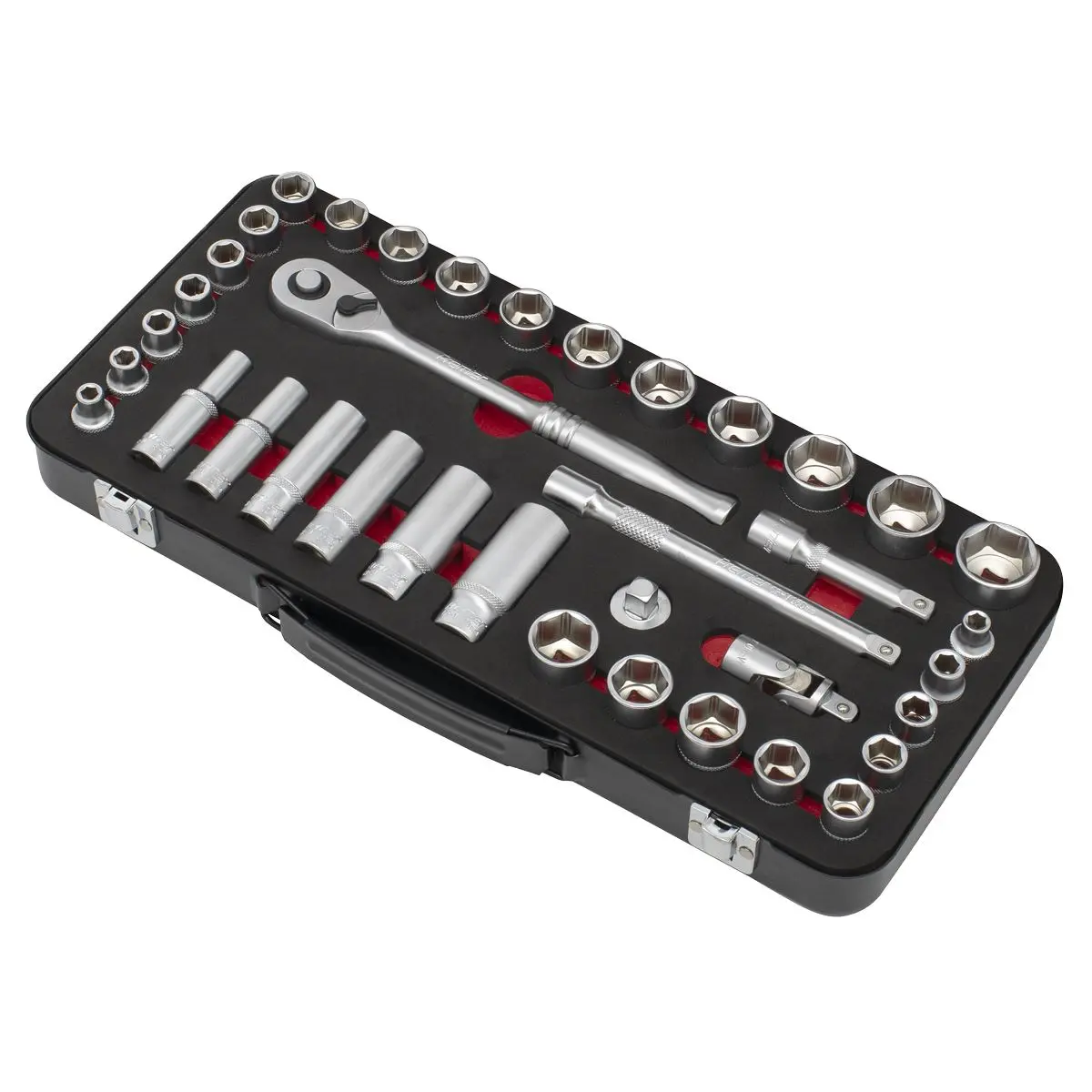 Sealey Premier Platinum Socket Set 3/8"Sq Drive 37pc - Metric/Imperial - Premier Platinum - Image 8