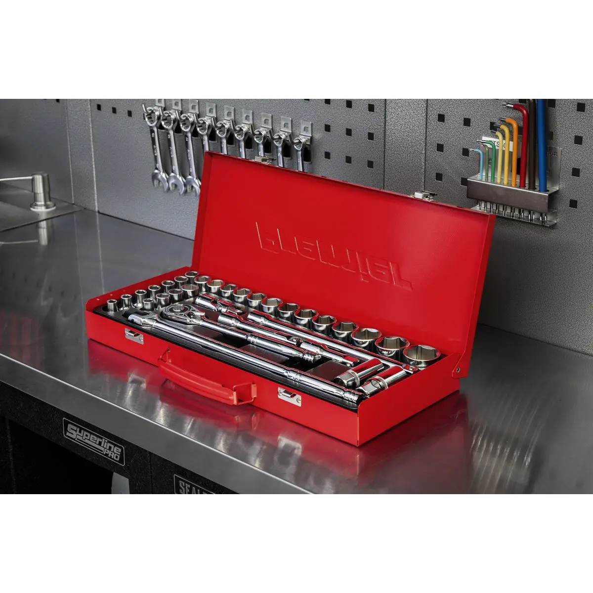 Sealey Premier Socket Set 32pc 1/2"Sq Drive 6pt WallDrive® - Metric/Imperial - Image 5