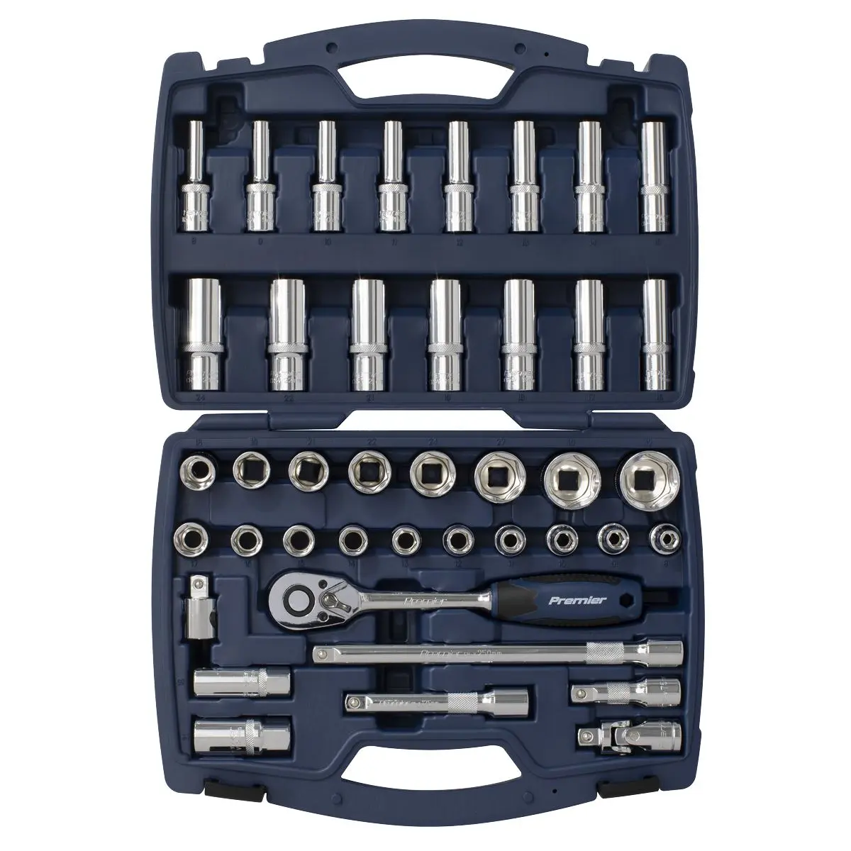 Sealey Premier Socket Set 41pc 1/2"Sq Drive WallDrive® Metric - Image 3