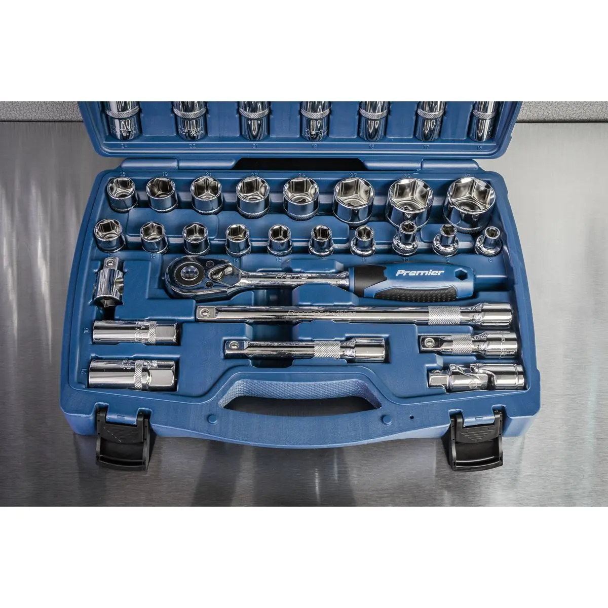 Sealey Premier Socket Set 41pc 1/2"Sq Drive WallDrive® Metric - Image 4