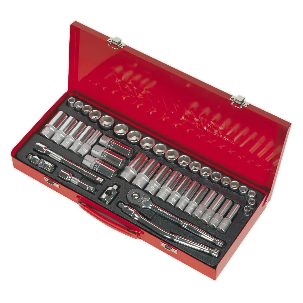 Sealey Premier Socket Set 45pc 3/8"Sq Drive 6pt WallDrive® - Metric/Imperial - Image 2