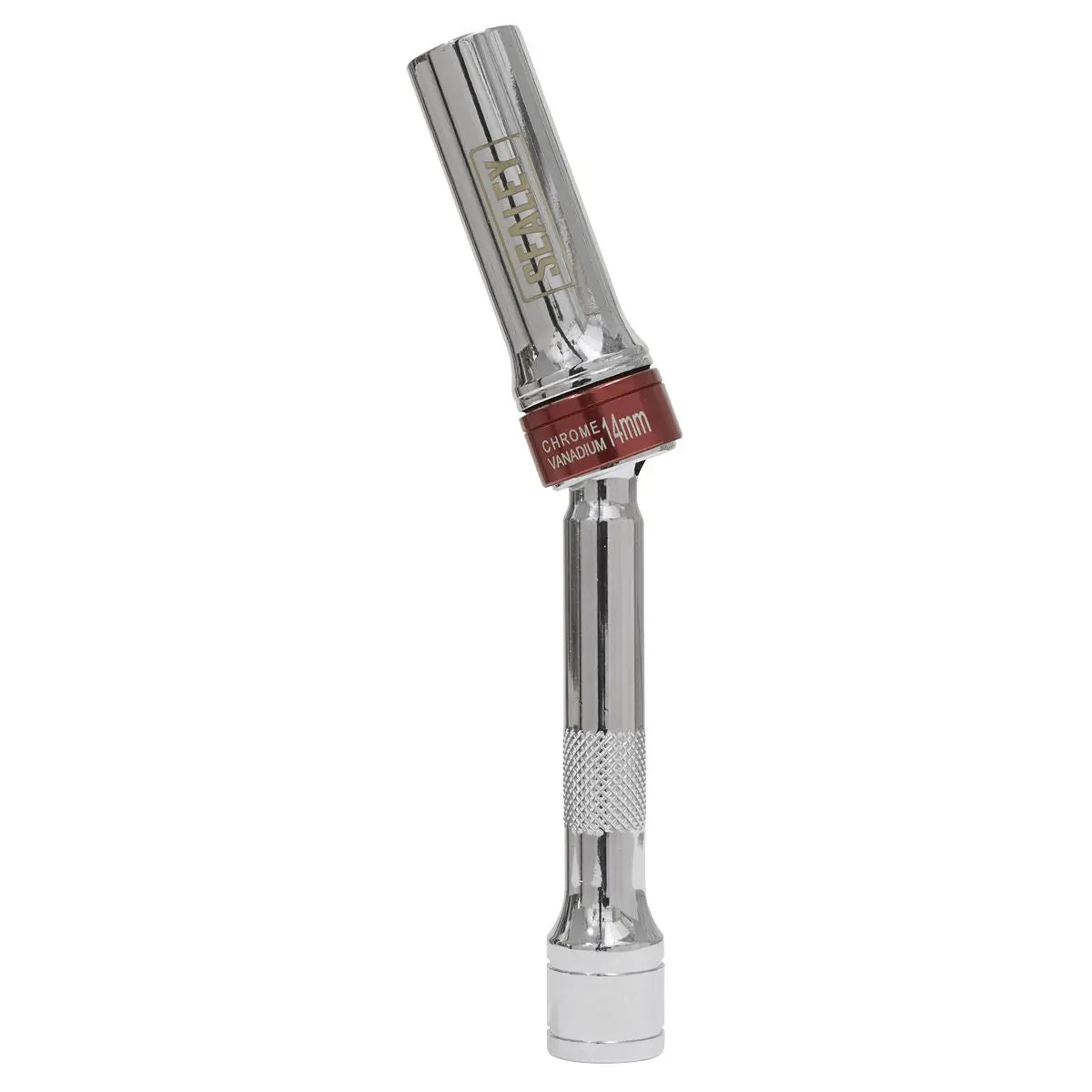 Sealey Premier Spark Plug Socket with Universal Joint 14mm 3/8" Drive 12 Point 150mm - Image 4