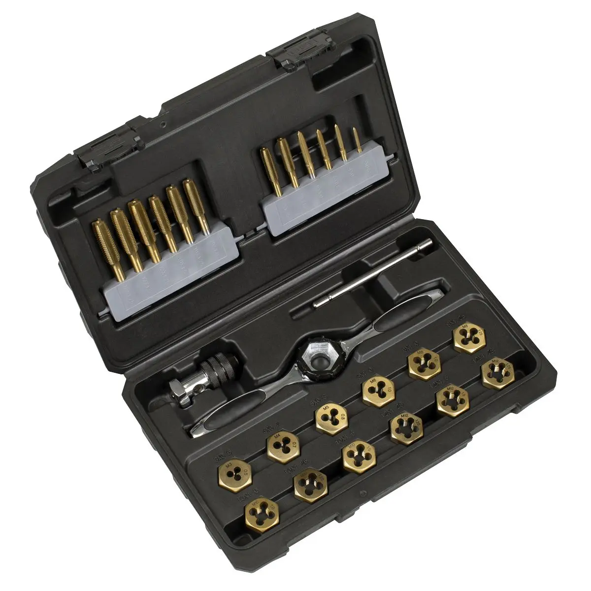 Sealey Premier Titanium Coated Hexagonal Tap & Die Set 26pc