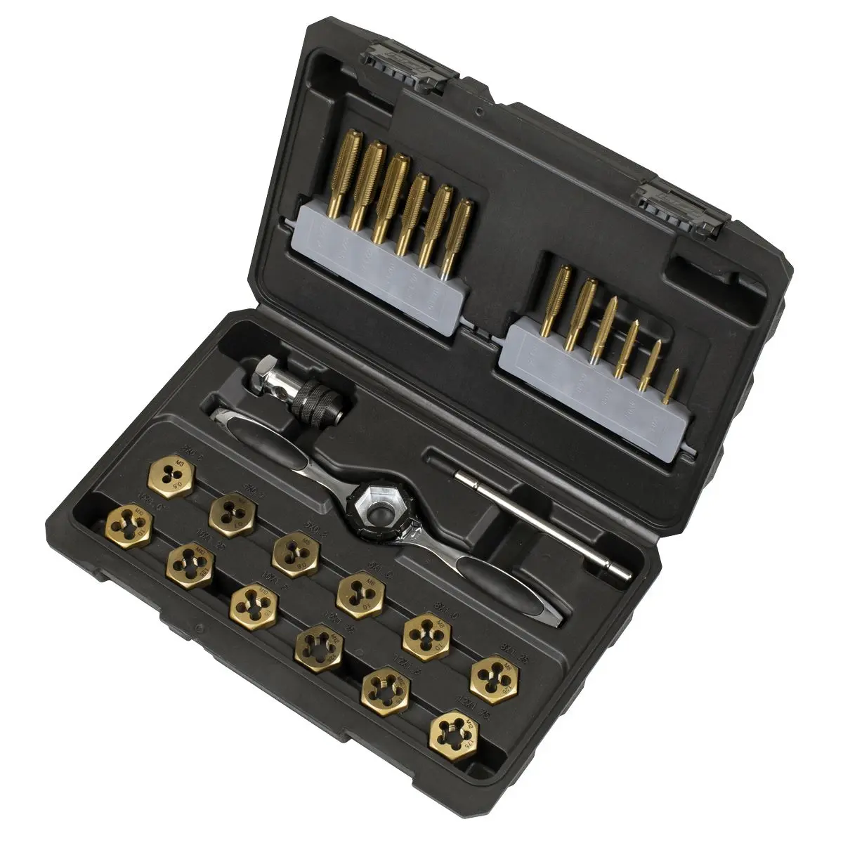 Sealey Premier Titanium Coated Hexagonal Tap & Die Set 26pc - Image 3