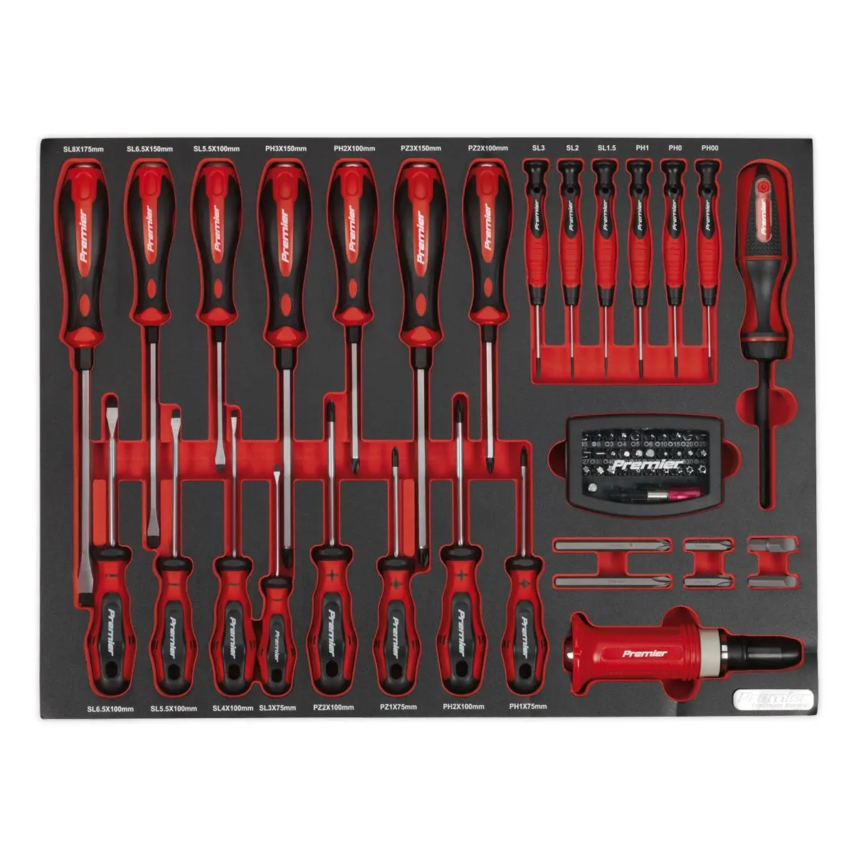 Sealey Premier Platinum Tool Tray with Screwdriver Set 72pc - Image 3