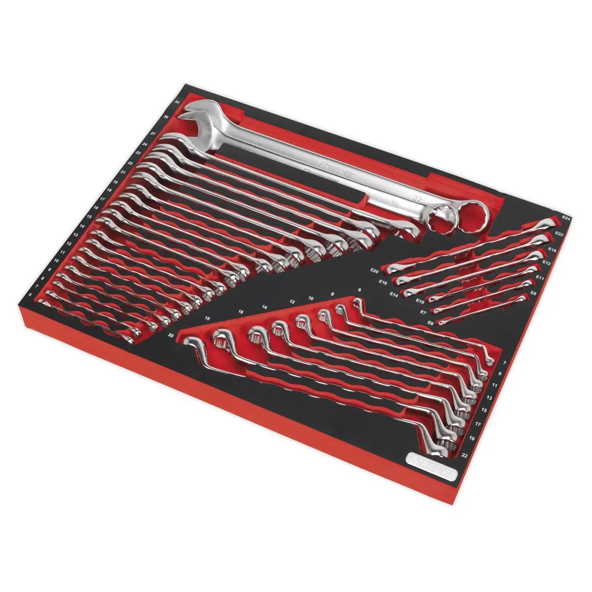 Sealey Premier Platinum Tool Tray with Spanner Set 35pc - Image 2