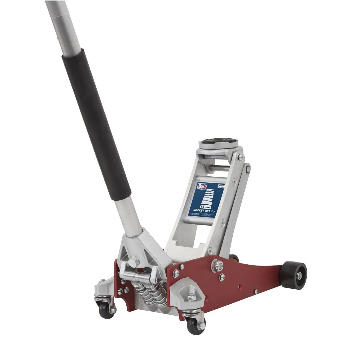 Sealey Premier Premier Low Profile Aluminium Trolley Jack with Rocket Lift 1.5 Tonne