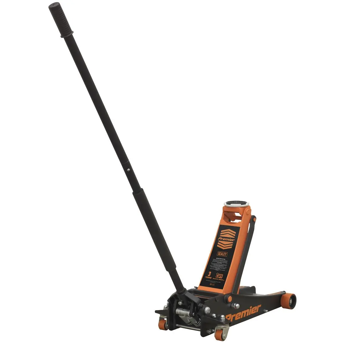 Sealey Premier Low Profile Trolley Jack with Rocket Lift 3 Tonne - Orange - Image 10