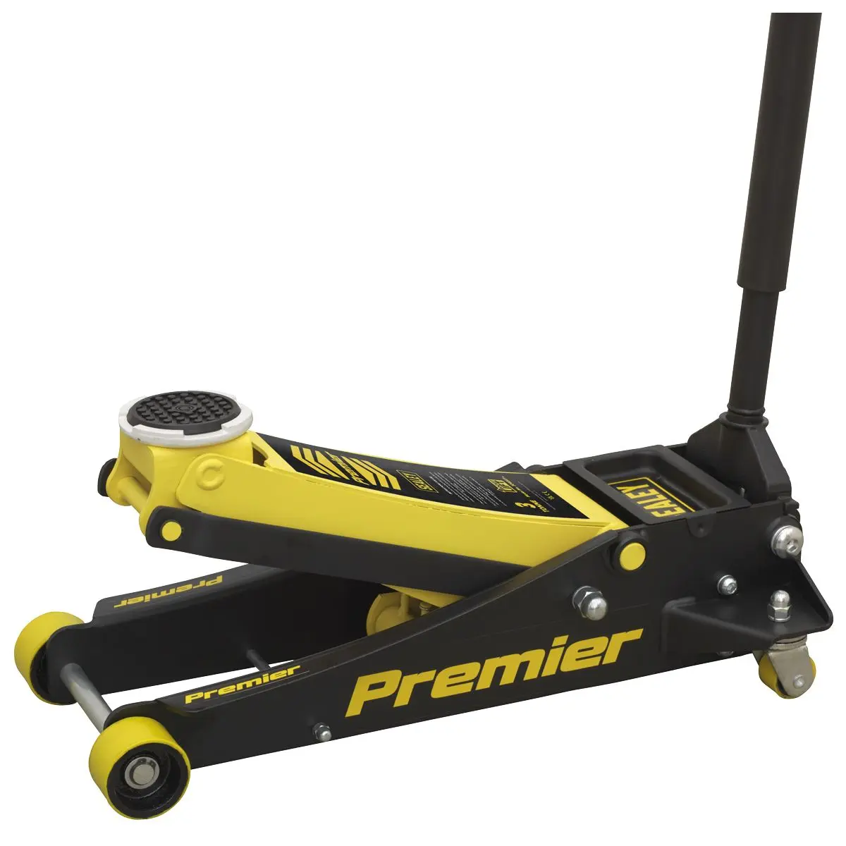 Sealey Premier Premier Low Profile Trolley Jack with Rocket Lift 3 Tonne - Yellow - Image 2