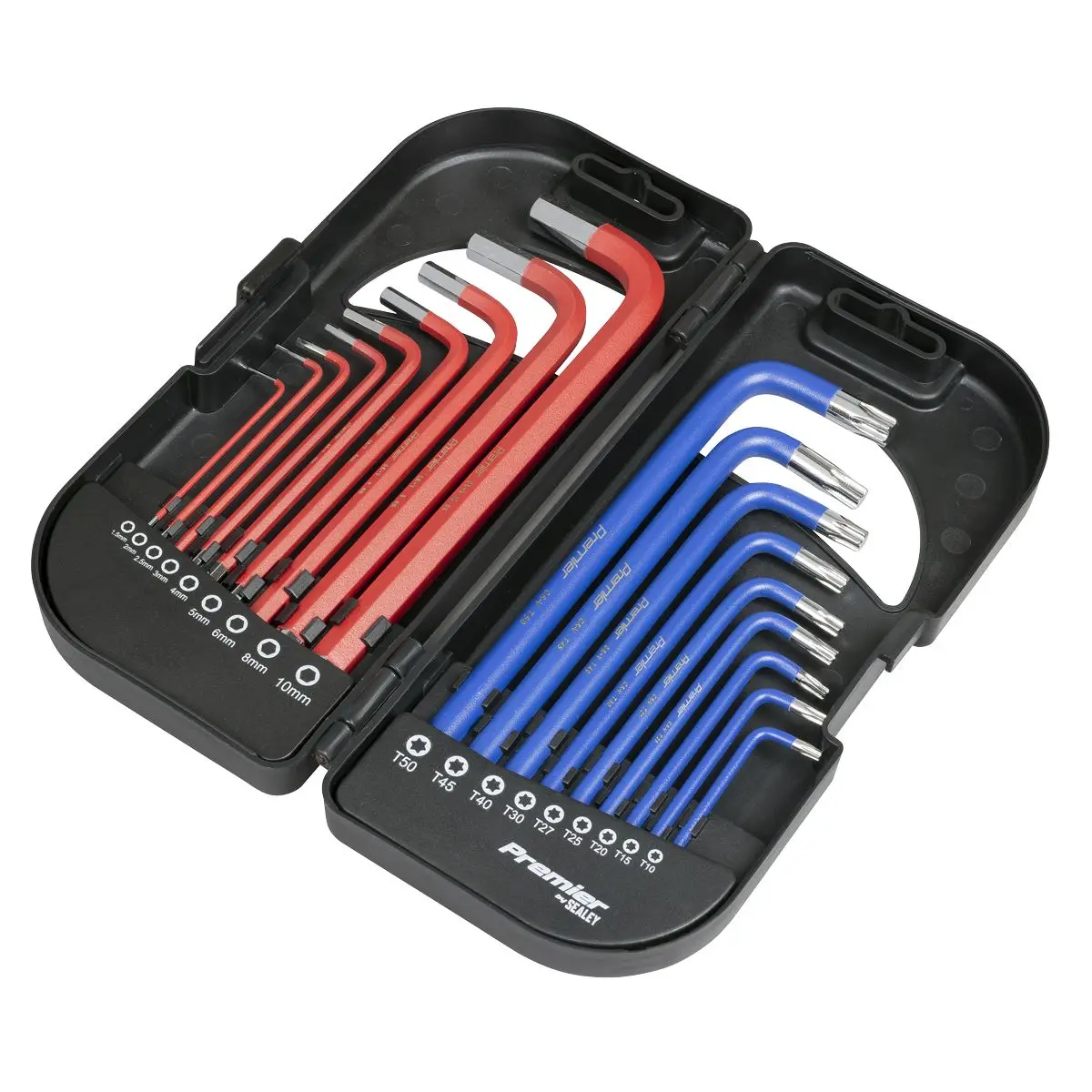 Sealey Premier Long Anti-Slip TRX-Star* & Ball-End Hex Key Set 18pc - Image 2
